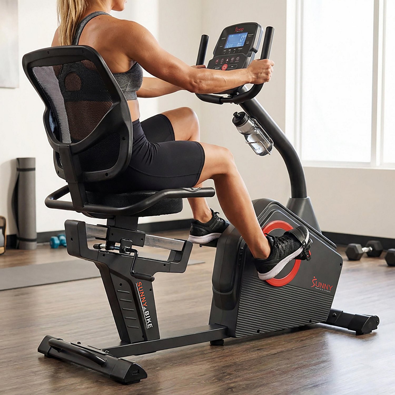 Sunny Health & Fitness Premium Magnetic Resistance Smart Recumbent Bike