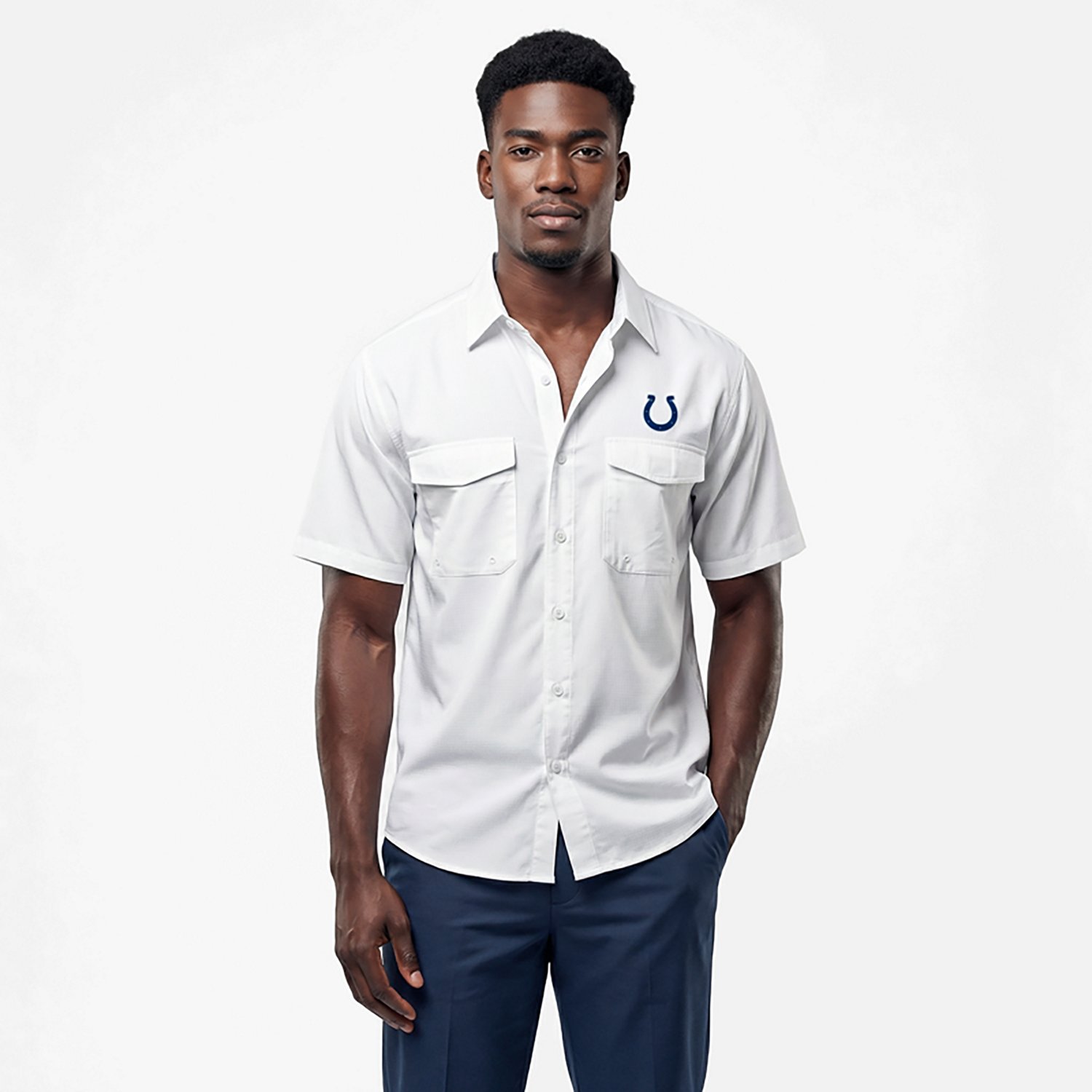 Antigua Men's Indianapolis Colts Game Day Woven Shirt - view number 2