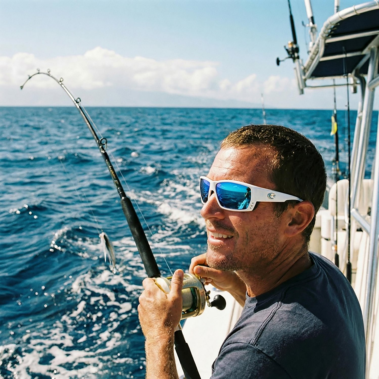 Costa Del Mar Tuna Alley Mirror Wrap-Around Sunglasses - view number 7