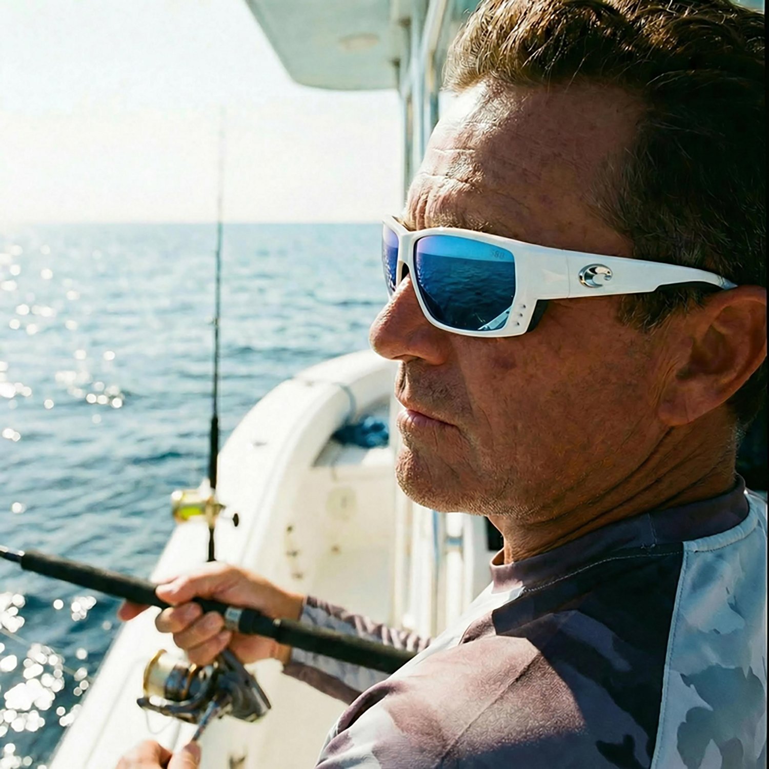 Costa Del Mar Tuna Alley Mirror Wrap-Around Sunglasses - view number 8