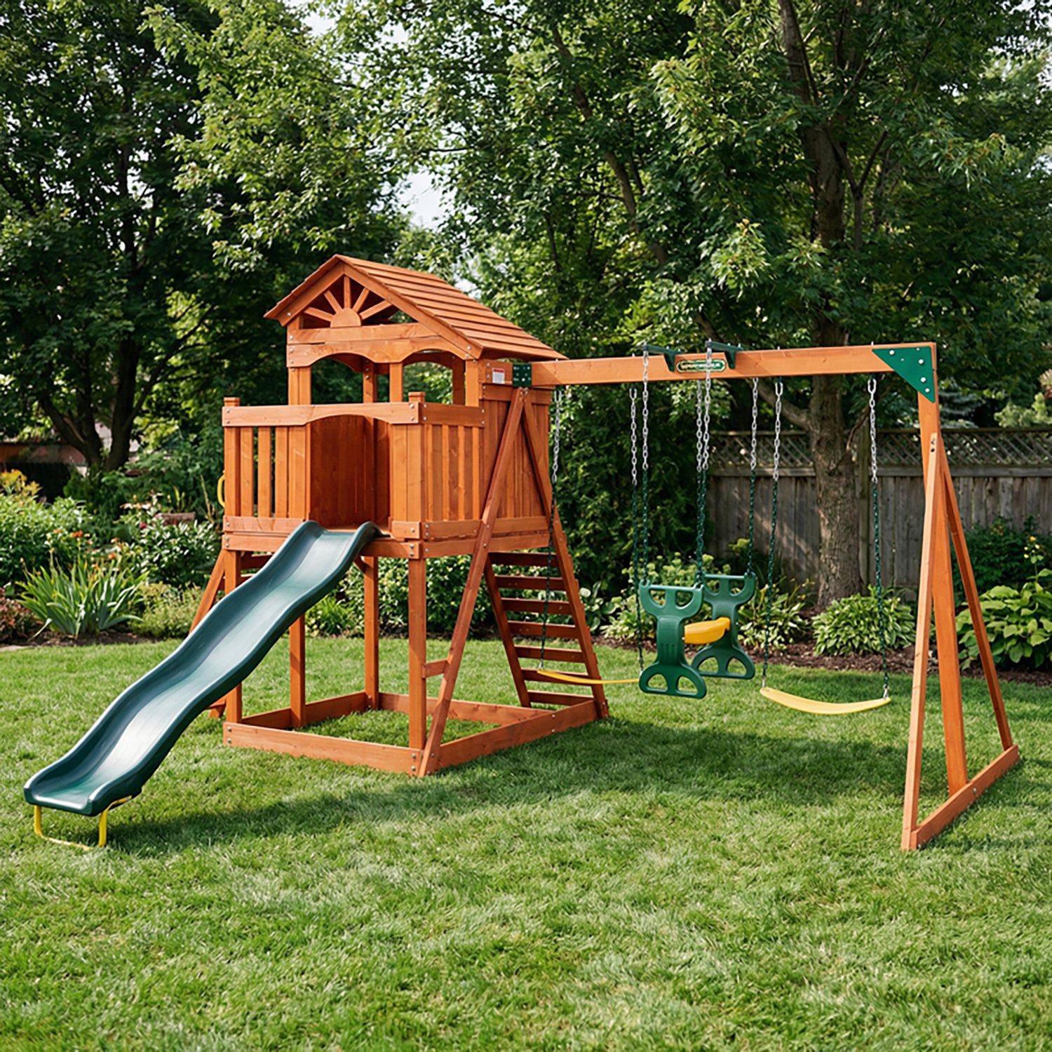 Sportspower Spring Ridge Wood Swing Set
