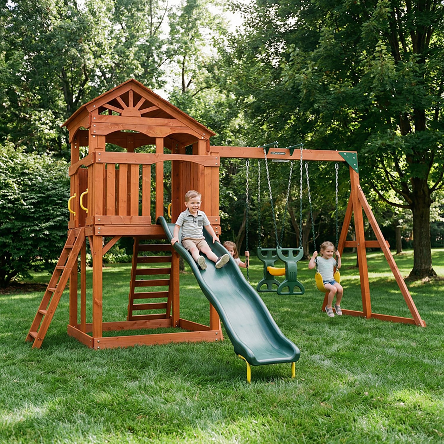 Sportspower Spring Ridge Wood Swing Set