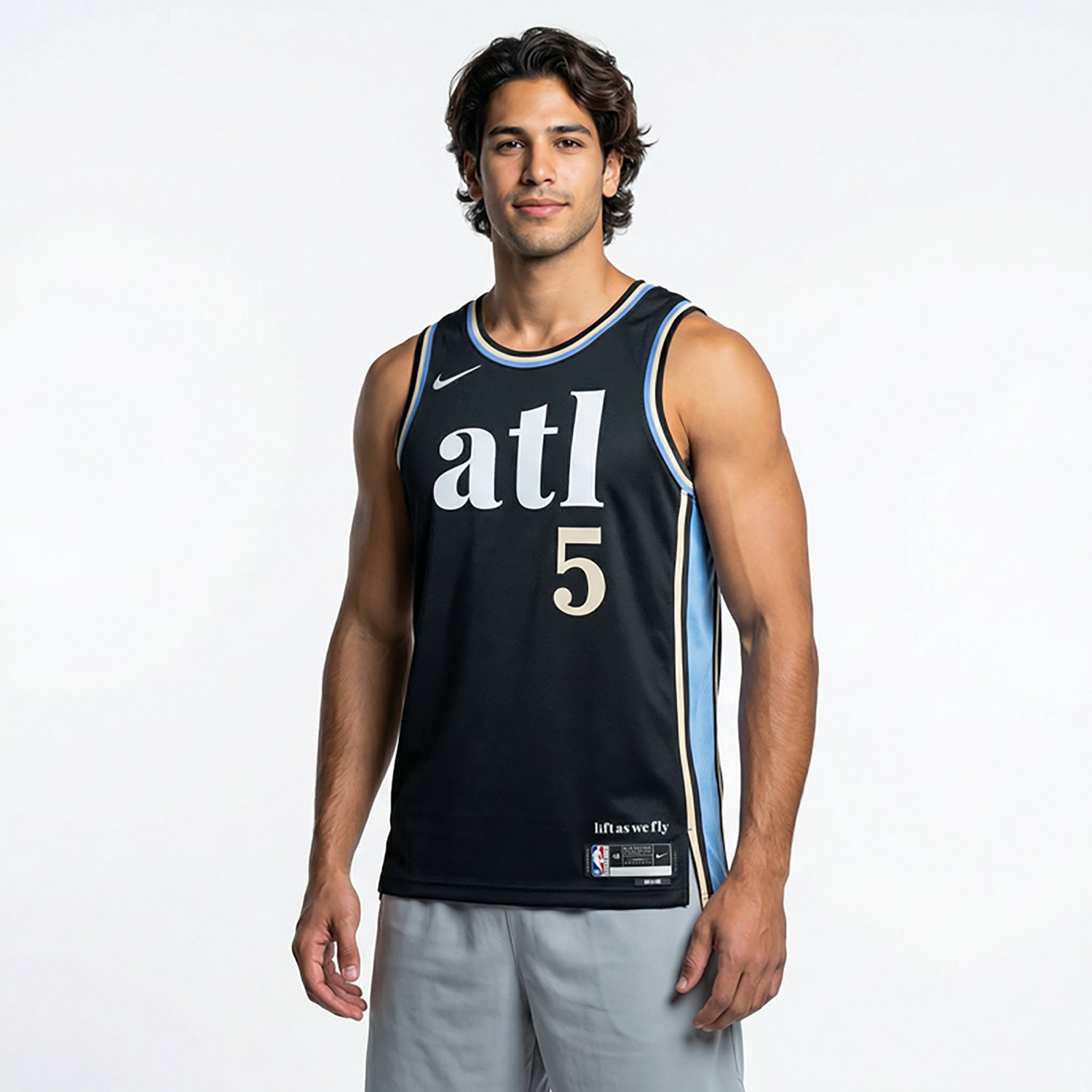 Nike Men's Atlanta Hawks Dejounte Murray #5 City Edition Swingman Jersey - view number 2