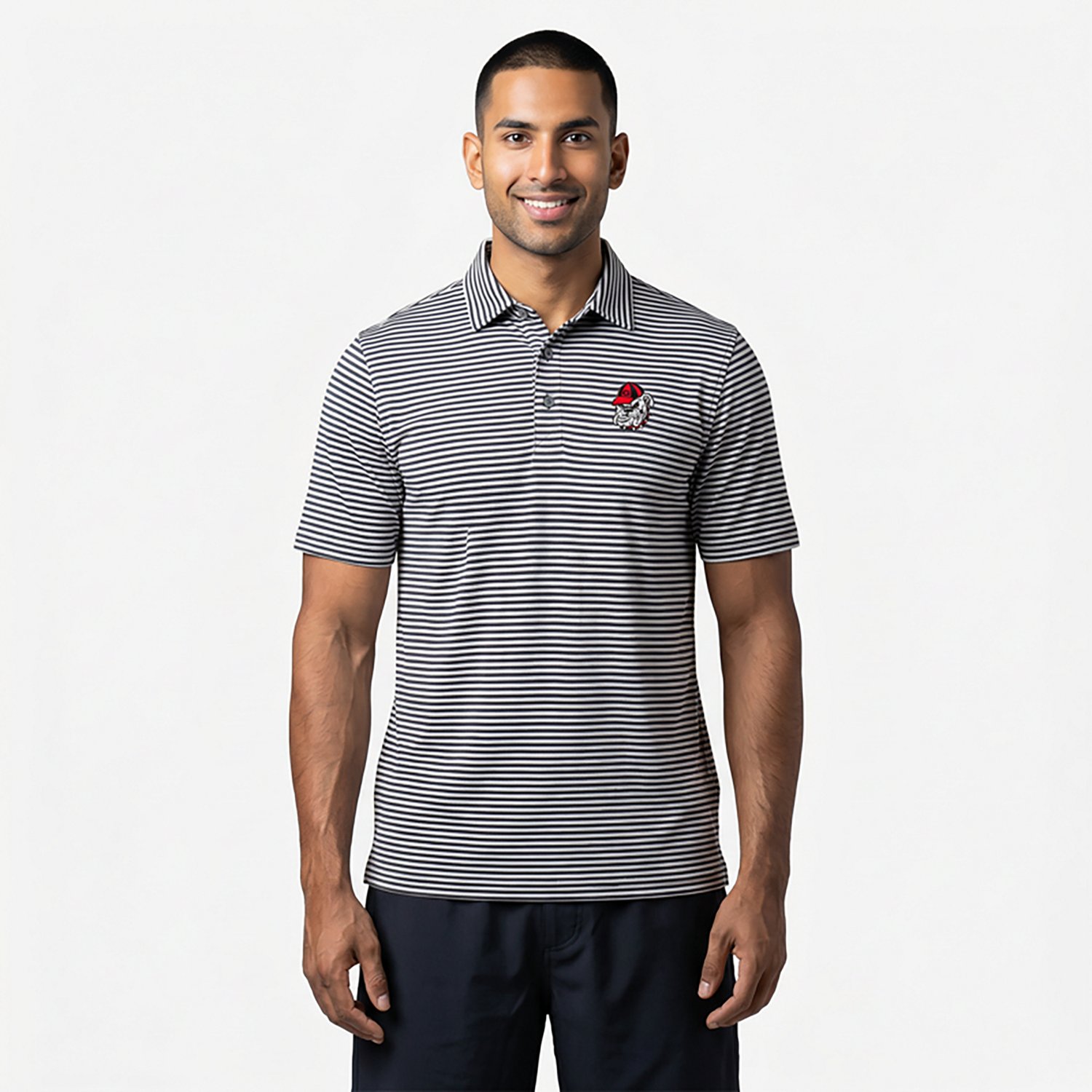 Cutter  Buck Georgia Bulldogs Virtue Eco Pique Stripe Recycled Polo - view number 2