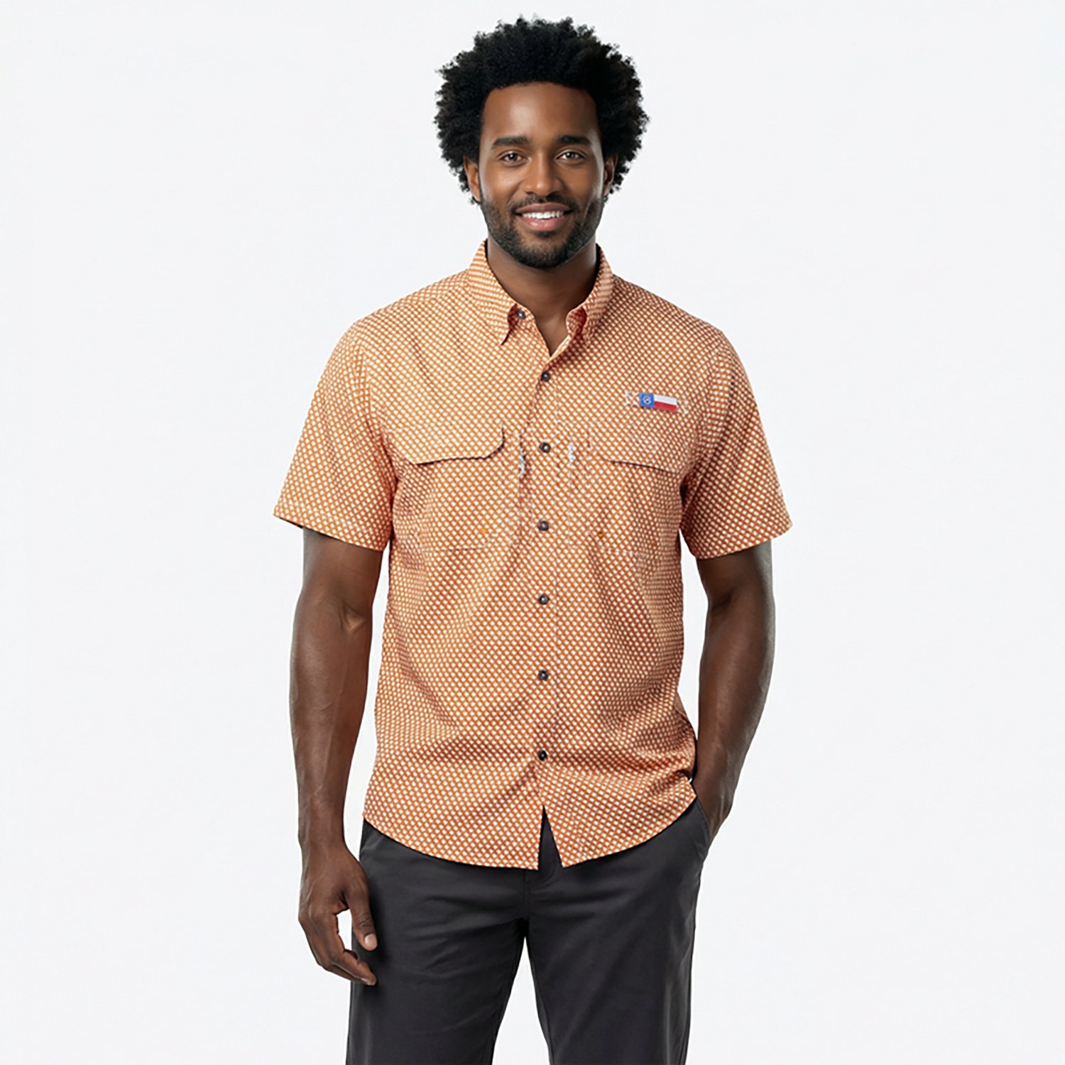 Magellan Men's Local State Gameday Micro Print Short Sleeve Shirt - view number 2