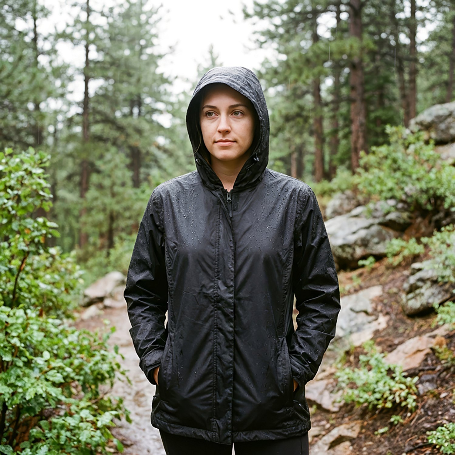 Magellan Outdoors Women's Packable Rain Jacket                                                                                   - view number 5