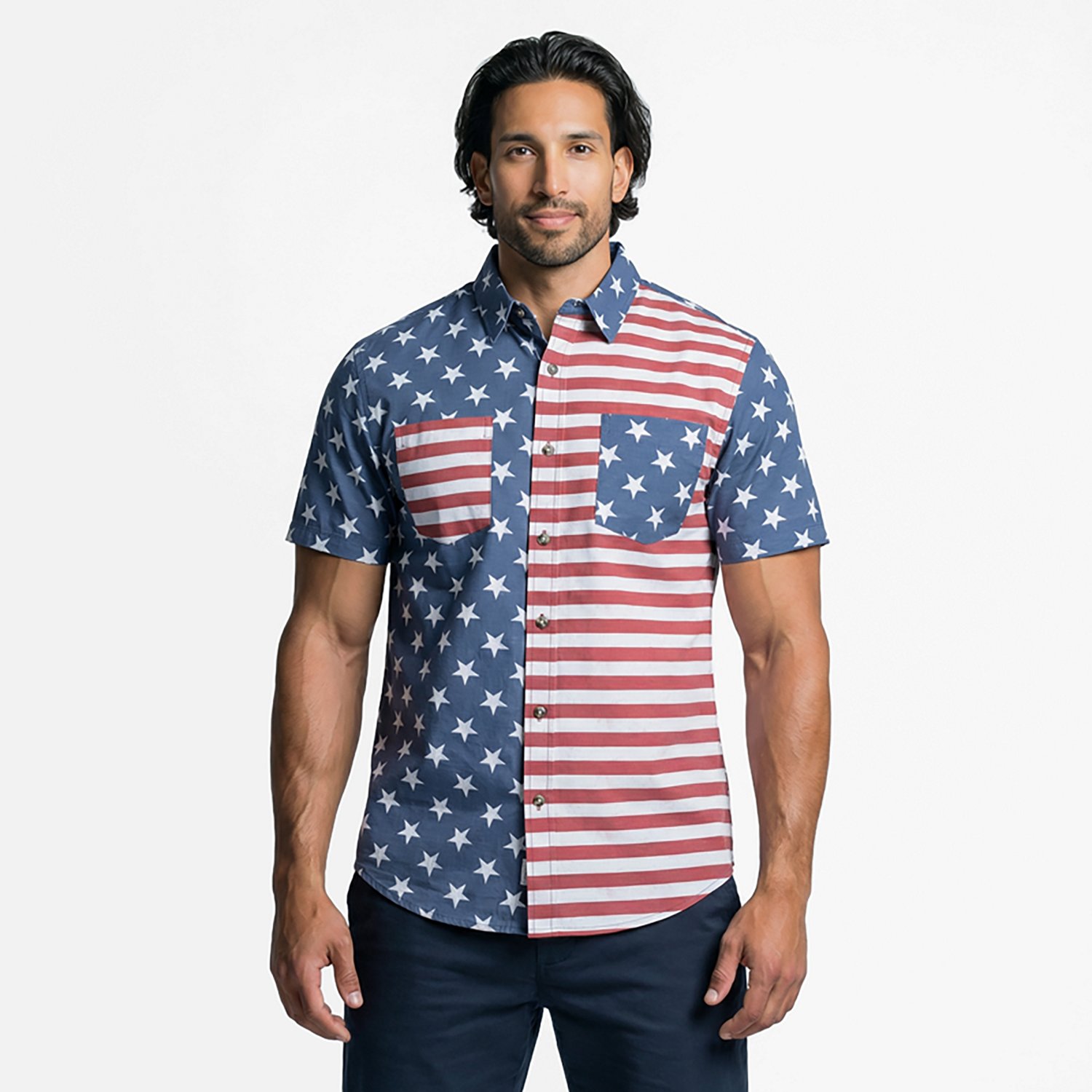 Magellan Outdoors Men's Americana Blocked Short Sleeve T-shirt - view number 2