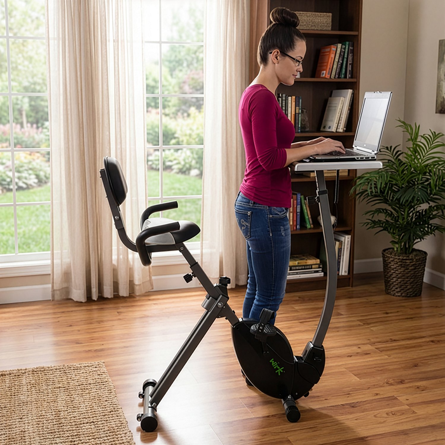 Stamina WIRK Ride Exercise Bike Workstation and Standing Desk