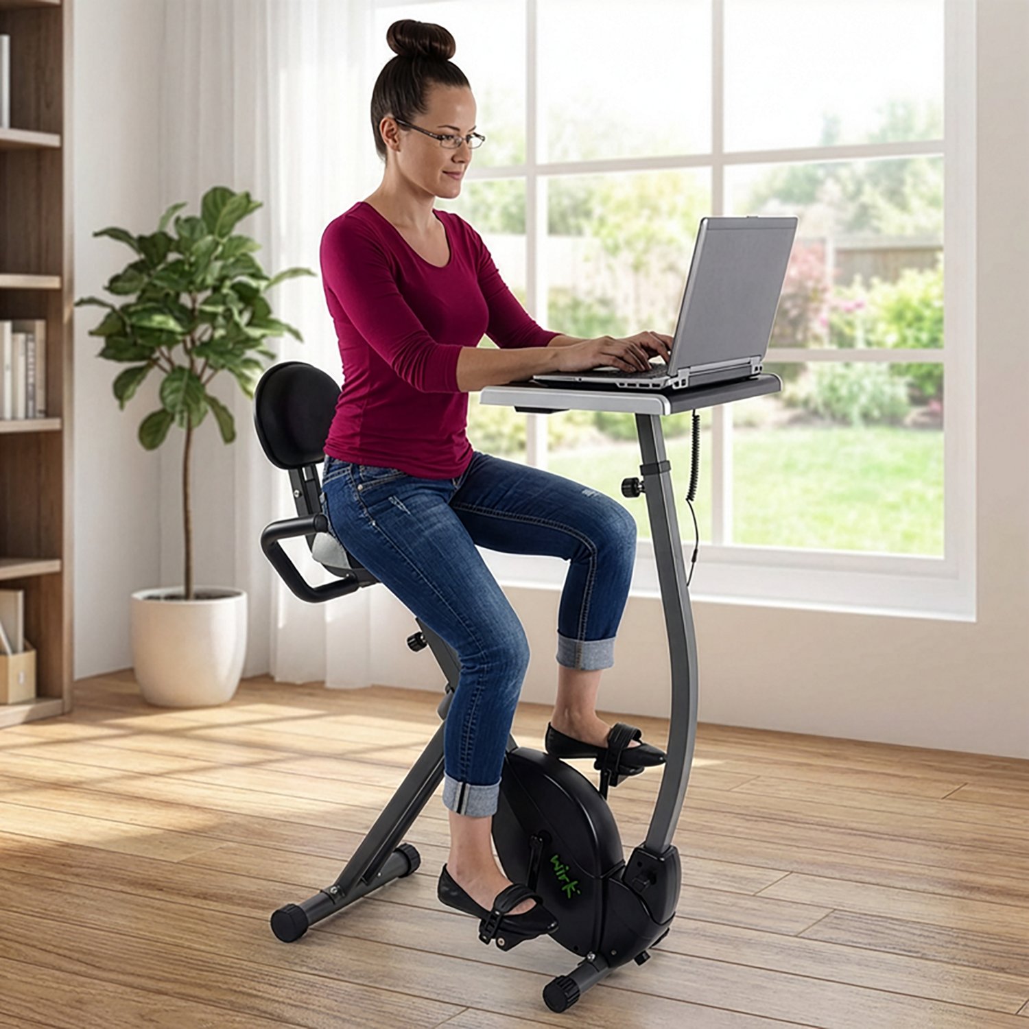 Stamina WIRK Ride Exercise Bike Workstation and Standing Desk