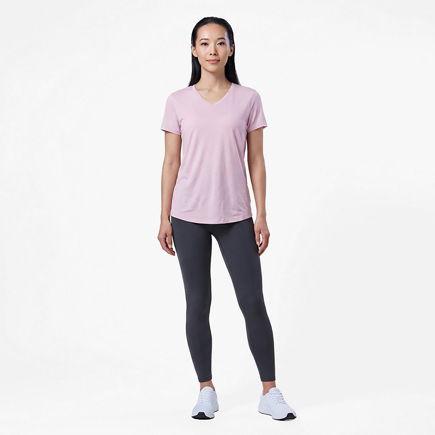 BCG Women's Turbo Melange V-neck T-shirt