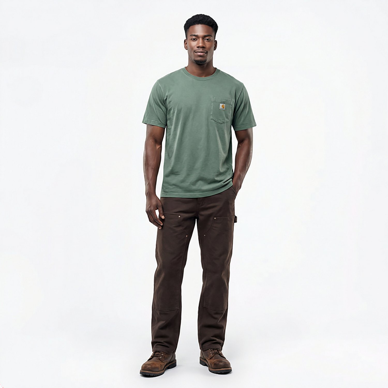 Carhartt Men's Relaxed Fit Short Sleeve Garment Dyed Pocket T-shirt