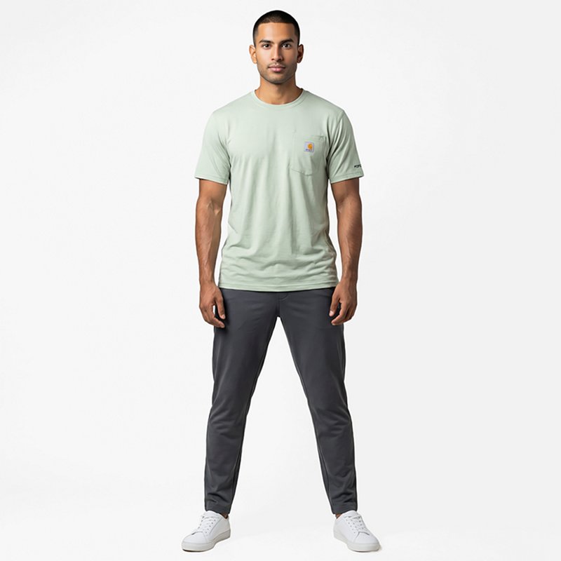 Carhartt Force Relaxed-Fit Midweight Short-Sleeve Pocket T-Shirt - Smoked Teal