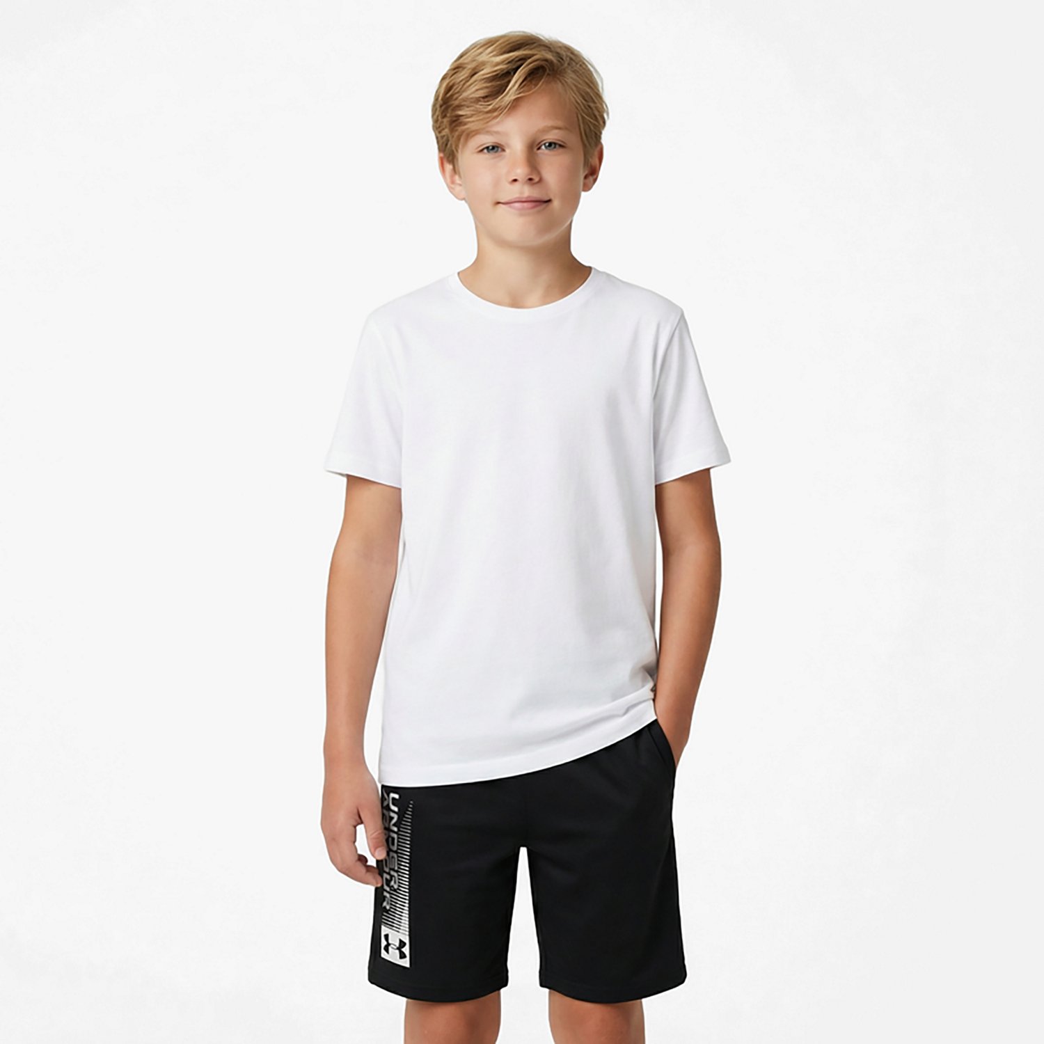 Under Armour Boys' Tech Wordmark Shorts 7 in - view number 2
