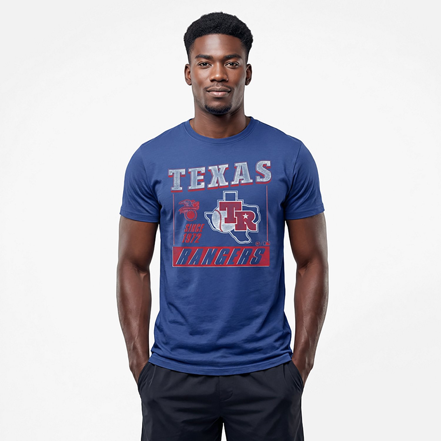 '47 Men's Texas Rangers Vintage Outlast Franklin Short Sleeve T-shirt - view number 2