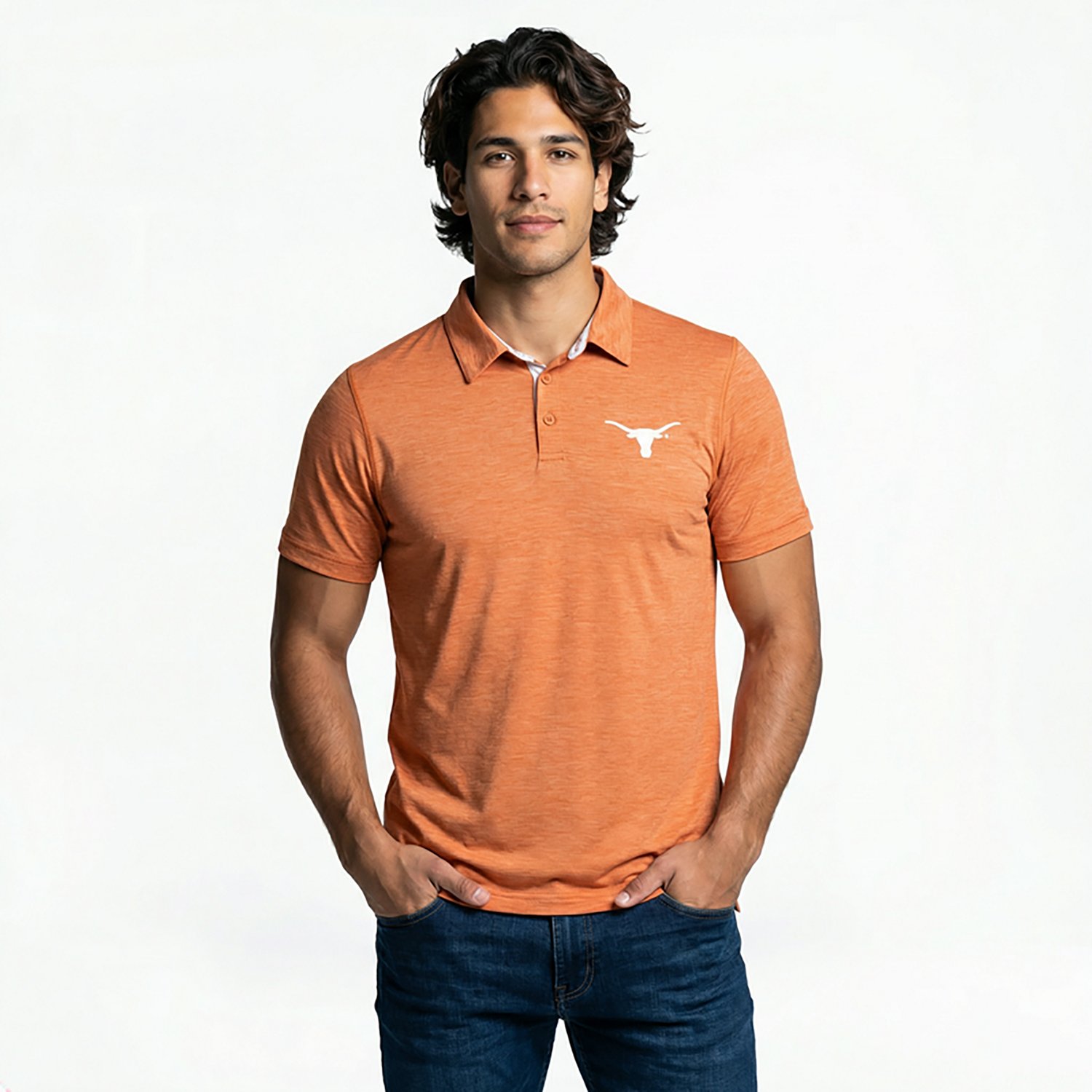 Columbia Men's Collegiate Tech Trail Short-Sleeve University of Texas Polo - view number 5