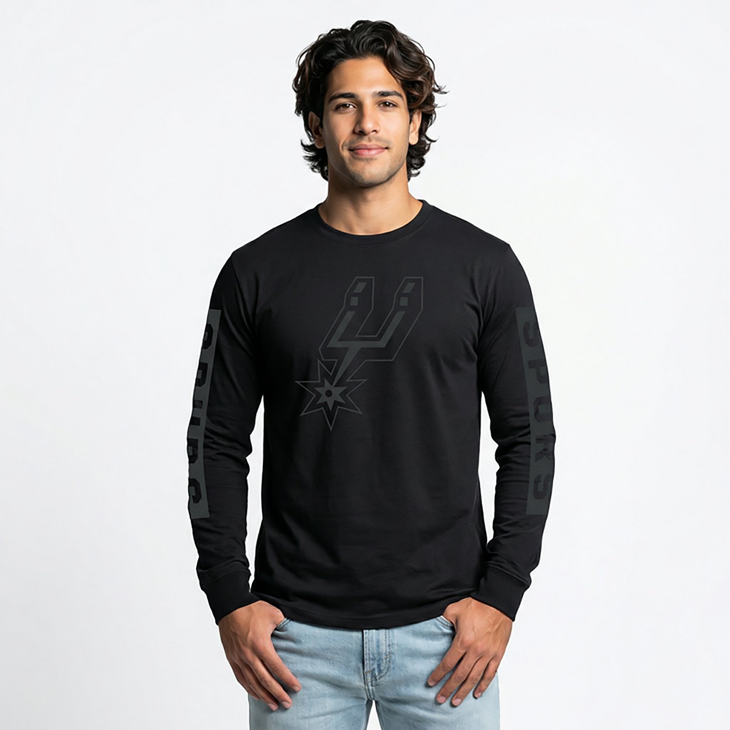 '47 Men's San Antonio Spurs Phantom Franklin Long Sleeve T-shirt - view number 2