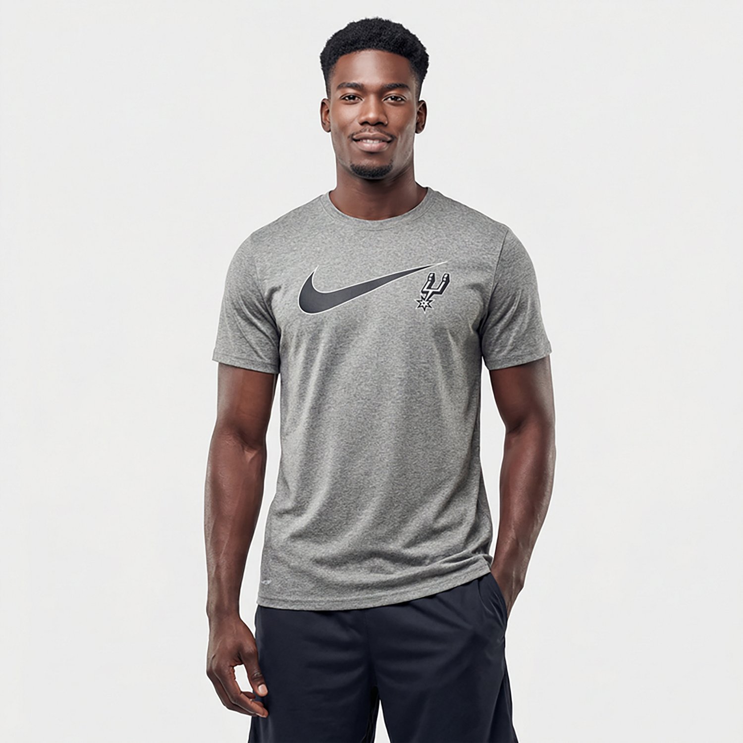 Nike Men's San Antonio Spurs Essential Swish T-shirt - view number 2
