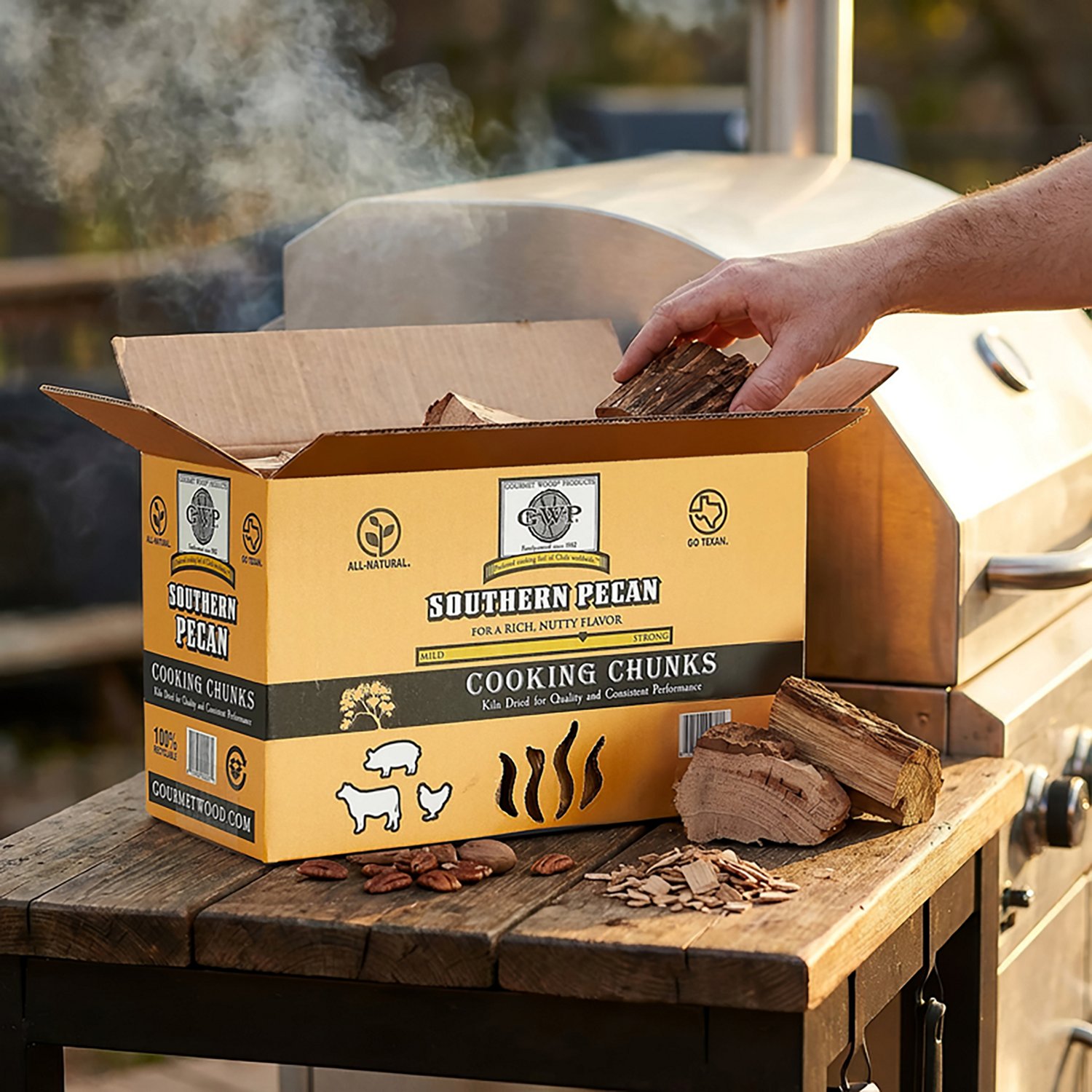 Gourmet Wood Southern Pecan Cooking Chunks