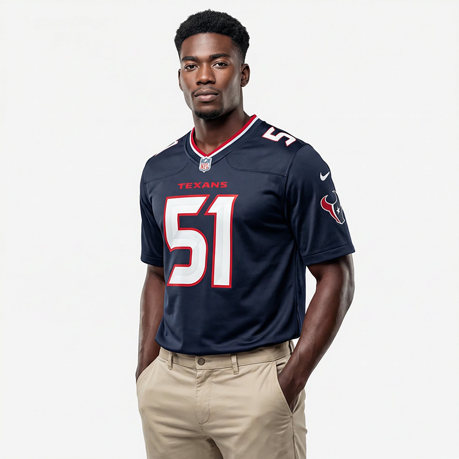 Nike Men's Houston Texans Will Anderson Jr. #51 Home Game Jersey - view number 2