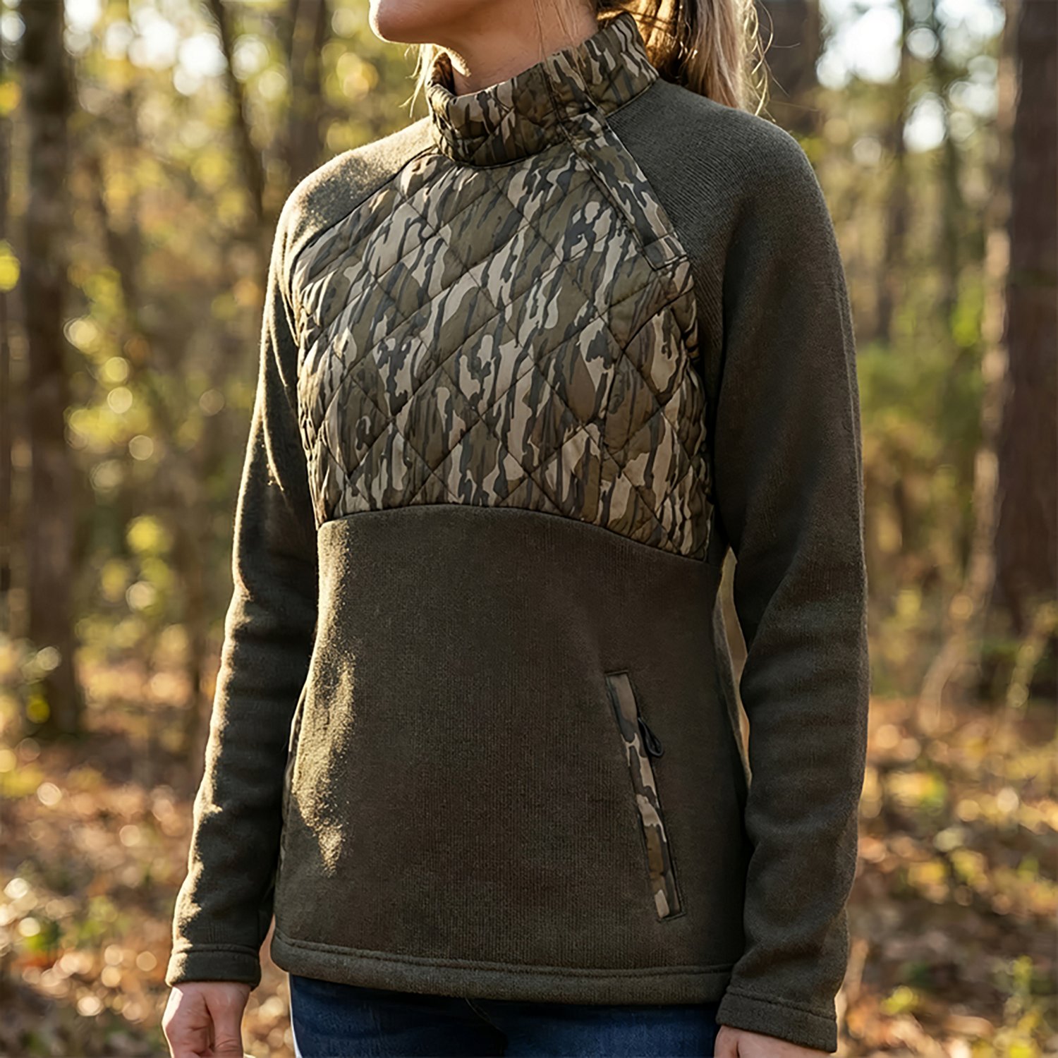 Magellan Outdoors Women's Fayette Mixed Media Pullover - view number 3