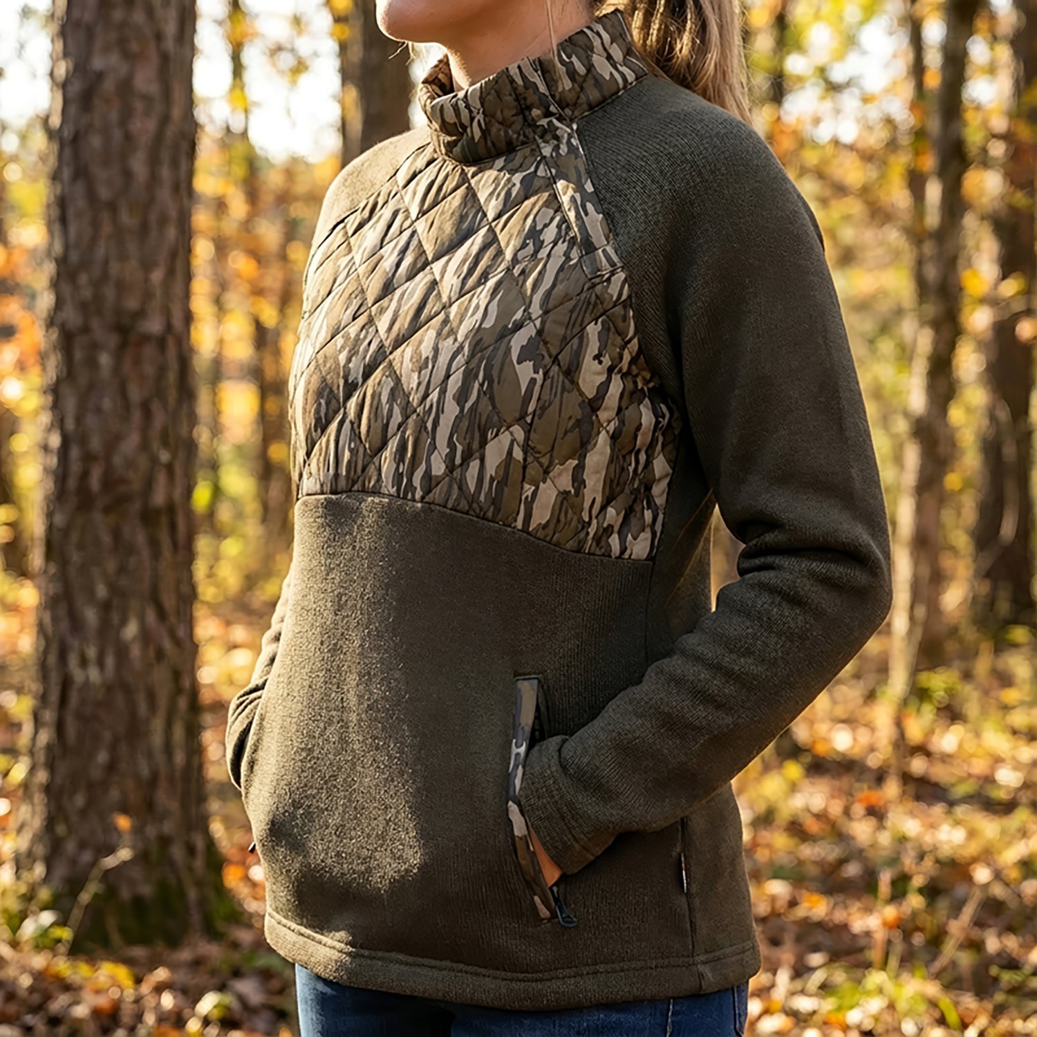 Magellan Outdoors Women's Fayette Mixed Media Pullover - view number 4