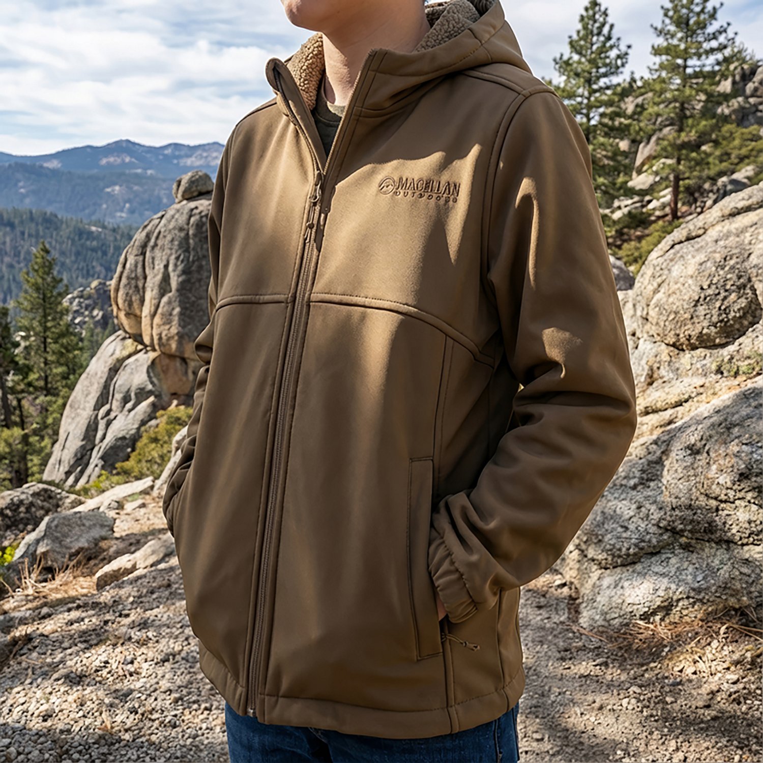 Magellan Outdoors Boys' Mesa 2.0 Solid Softshell Jacket - view number 6