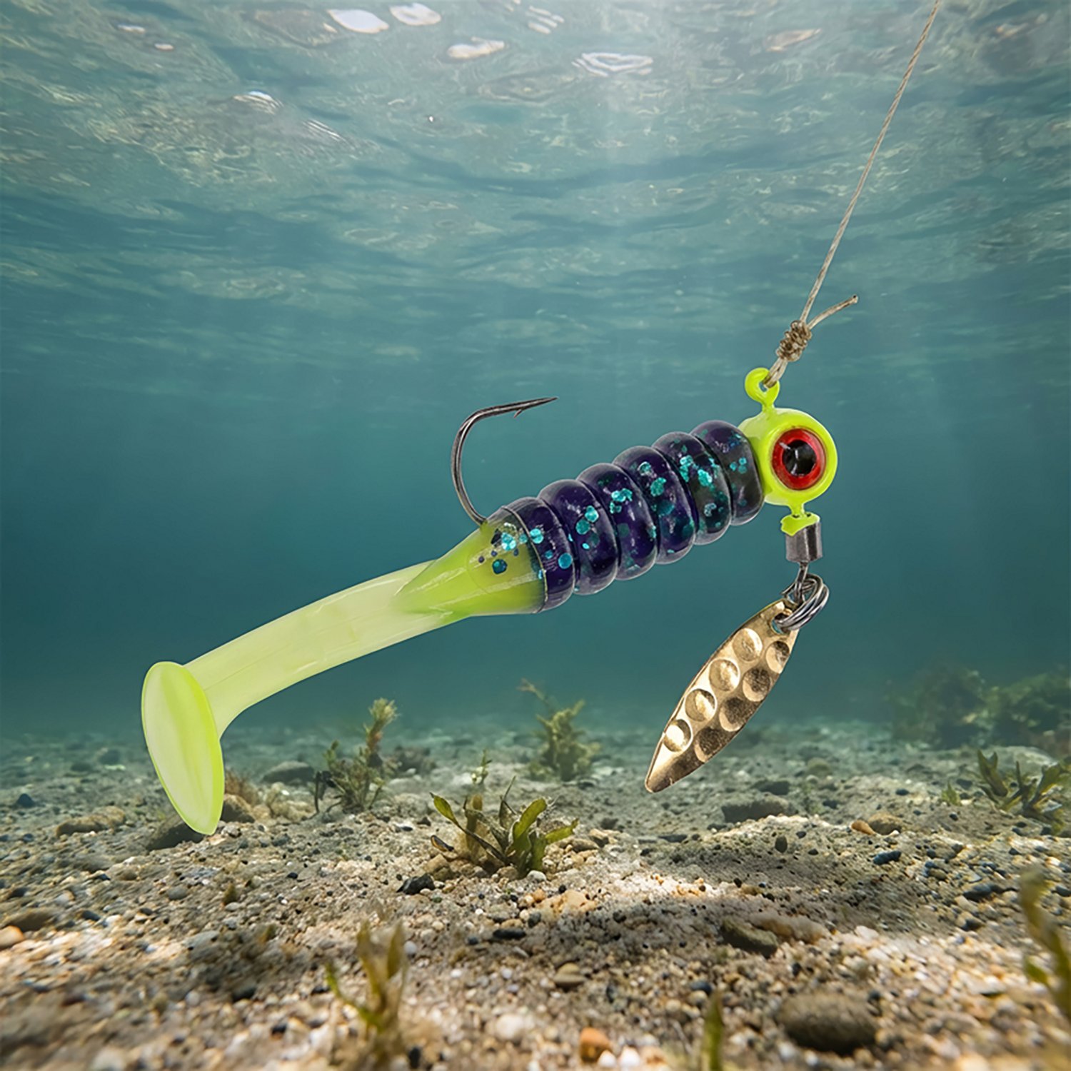 Strike King Mr. Crappie Sausage Head Spins Pre-Rigged Slabalicious 1/8 Bait - view number 3