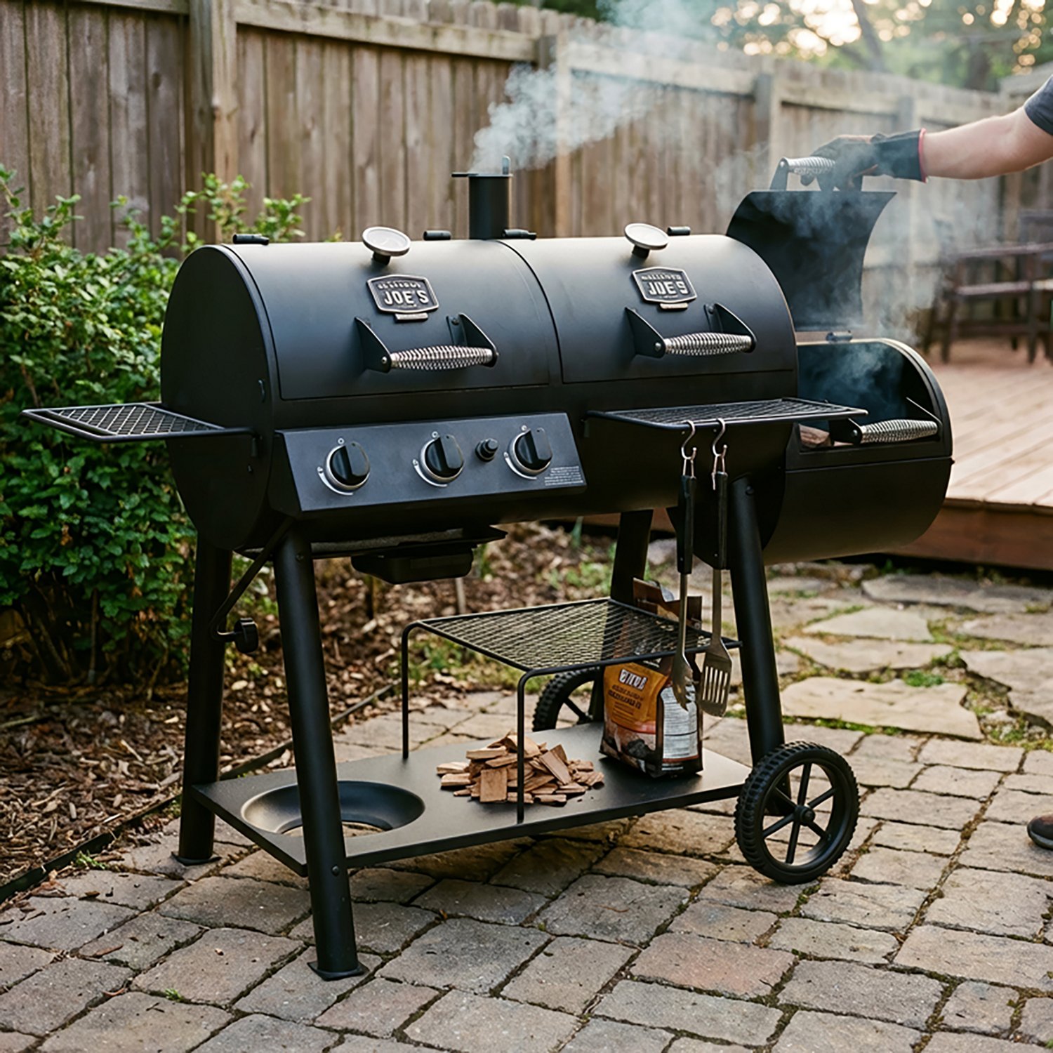 Oklahoma Joe's Canyon Combo Gas Charcoal Grill and Smoker | Academy