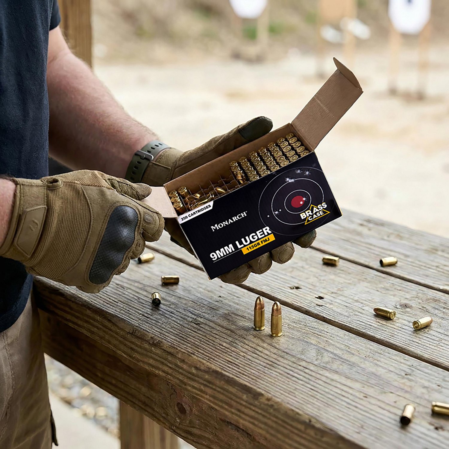 Monarch 9mm Luger 115-Grain FMJ Centerfire Brass Ammunition - 250 Rounds - view number 3