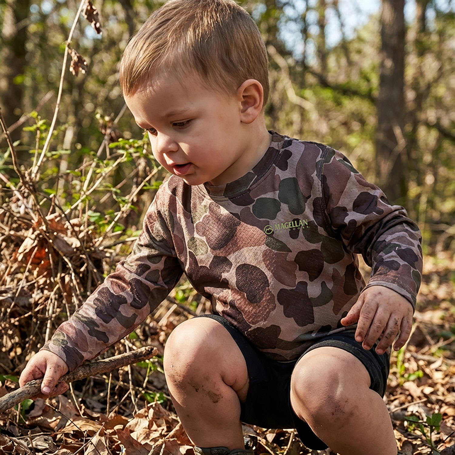 Magellan Outdoors Toddlers' HuntGear Eagle Pass Tech Mesh Long Sleeve Shirt                                                      - view number 2
