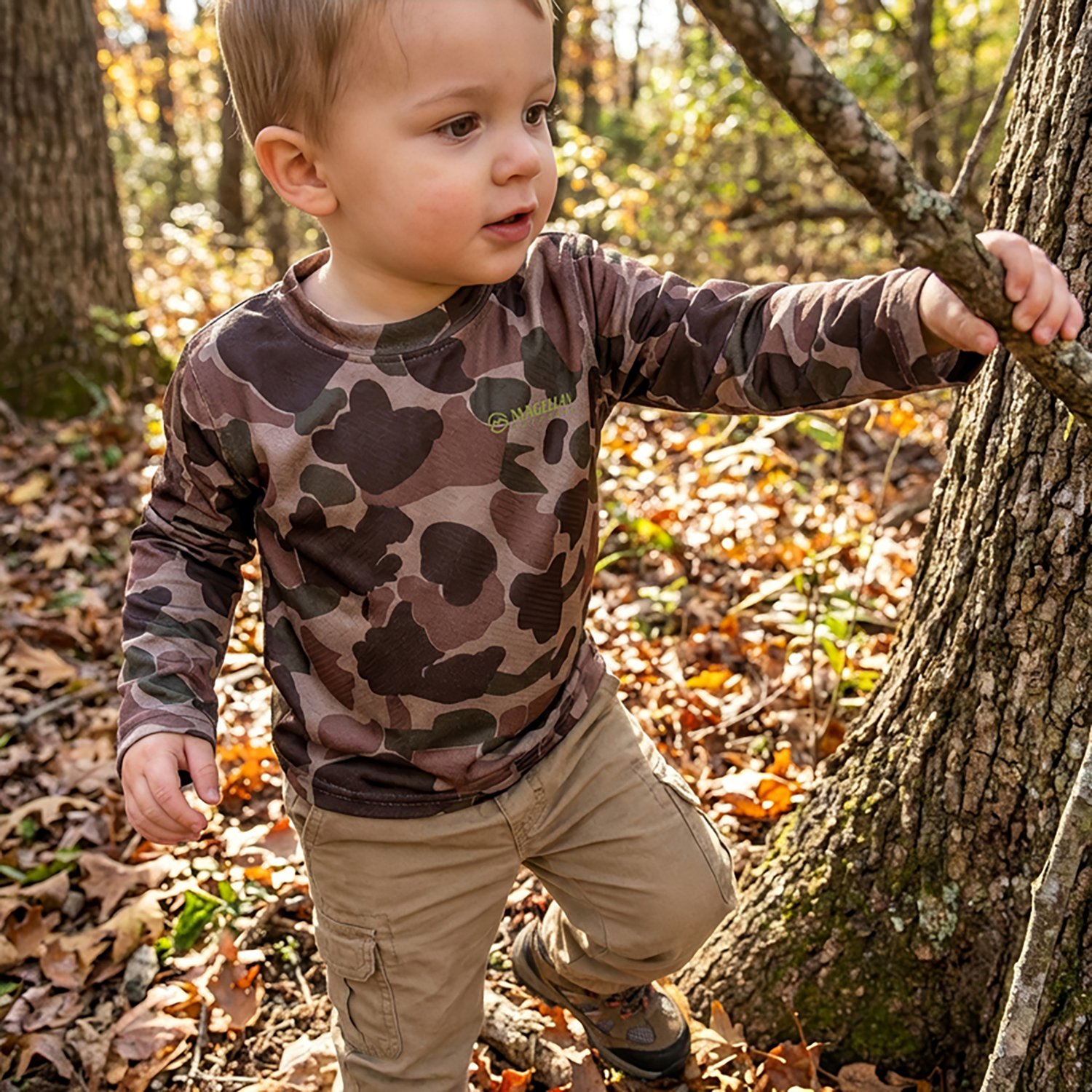 Magellan Outdoors Toddlers' HuntGear Eagle Pass Tech Mesh Long Sleeve Shirt                                                      - view number 3