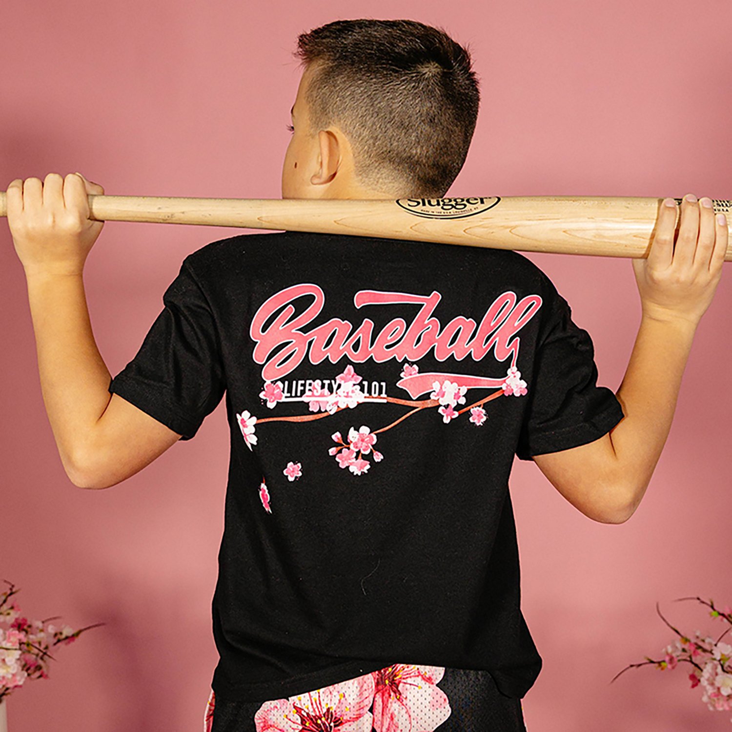 Baseball Lifestyle 101 Boys' Mother's Day 2026 Cherry Blossoms Established T-shirt - view number 4