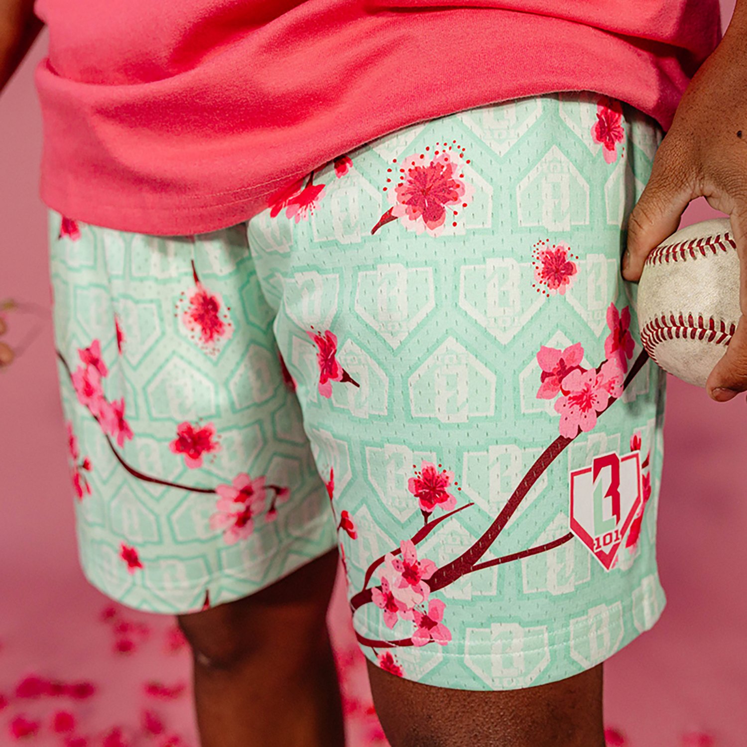 Baseball Lifestyle 101 Boys' Batters and Blossoms Shorts 5 in - view number 3