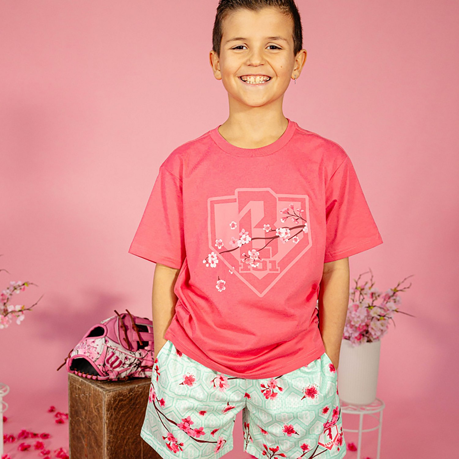 Baseball Lifestyle 101 Boys' Batters and Blossoms Shorts 5 in - view number 4