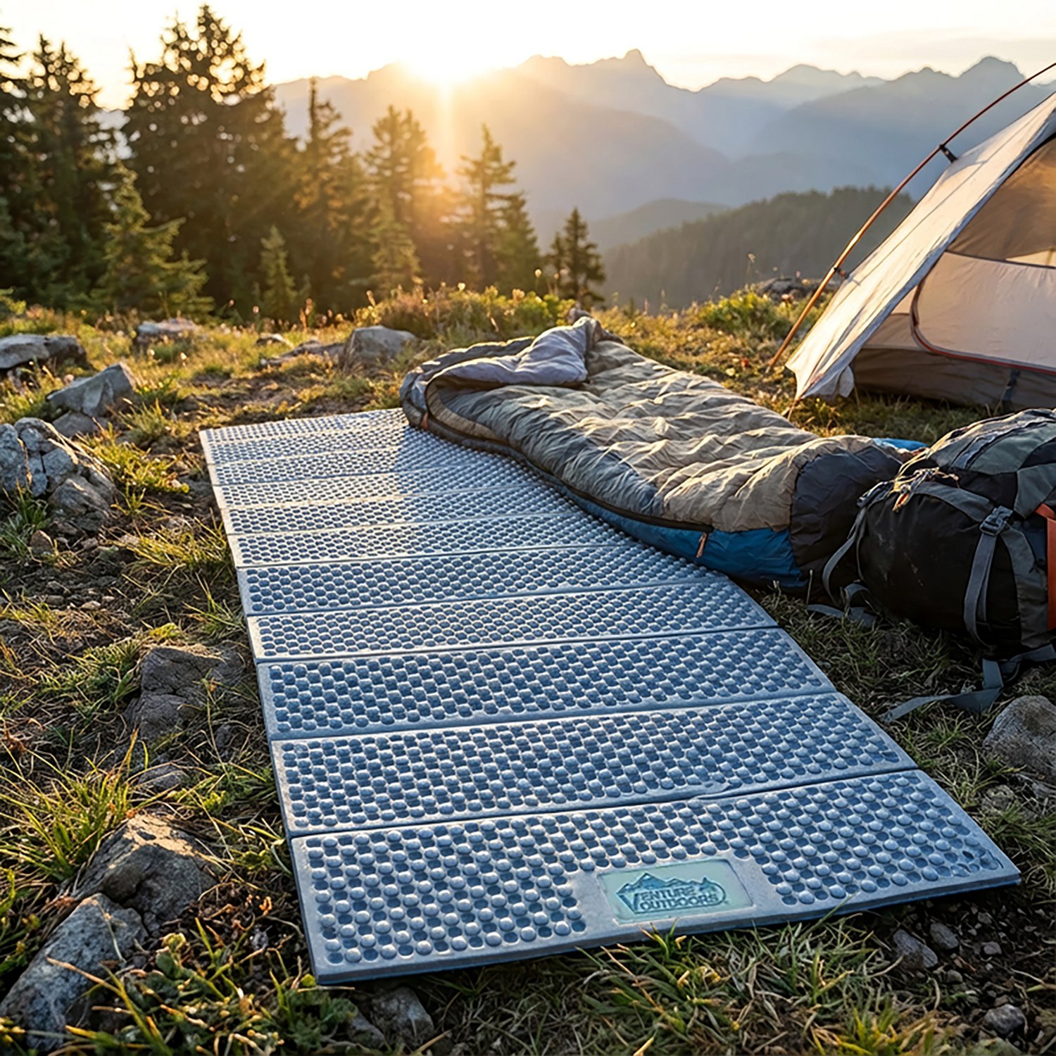 Venture Outdoors 71 in x 23 in x 15 mm Accordion Folding Camp Pad - view number 4