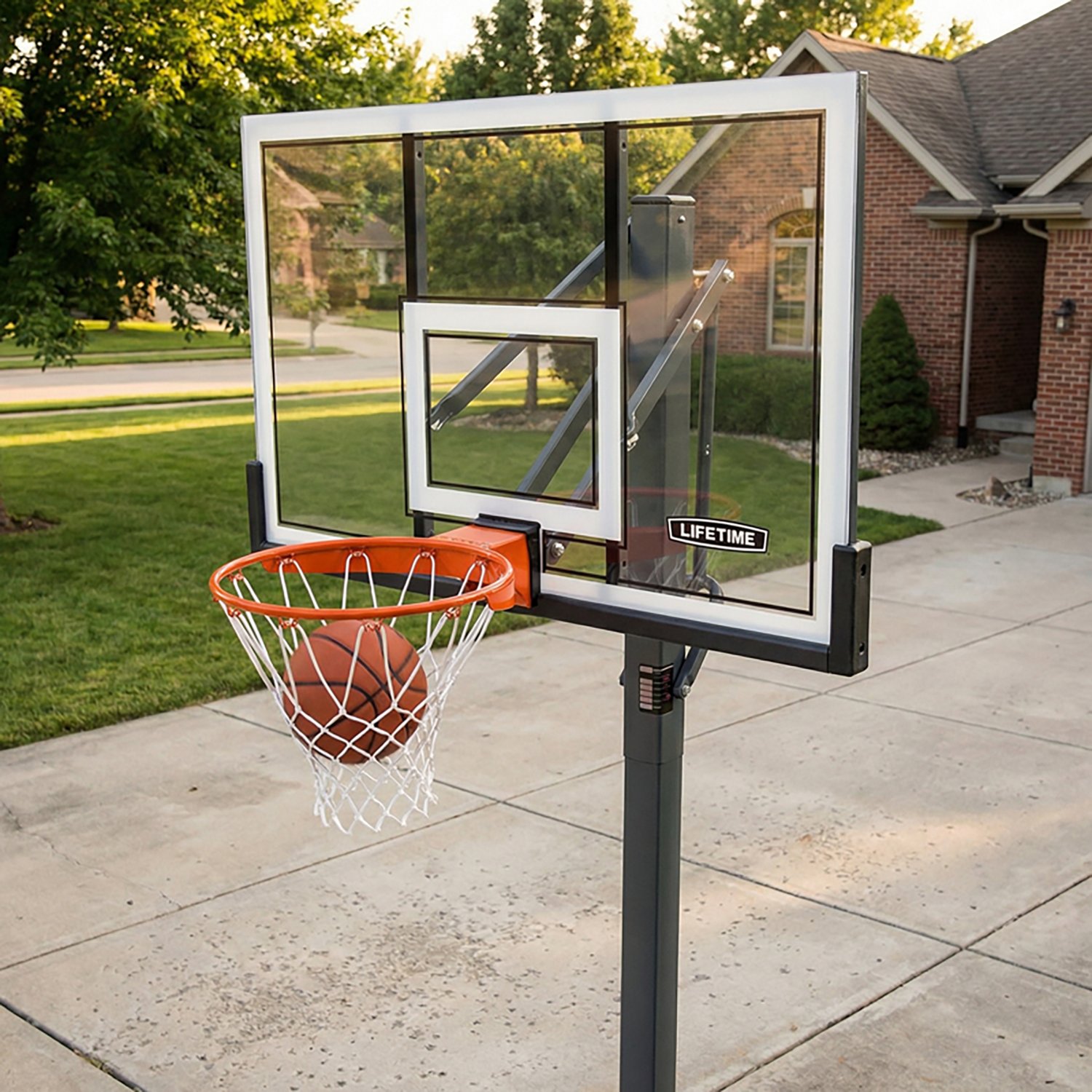 Lifetime Adjustable In-Ground 54 in Acrylic Basketball Hoop