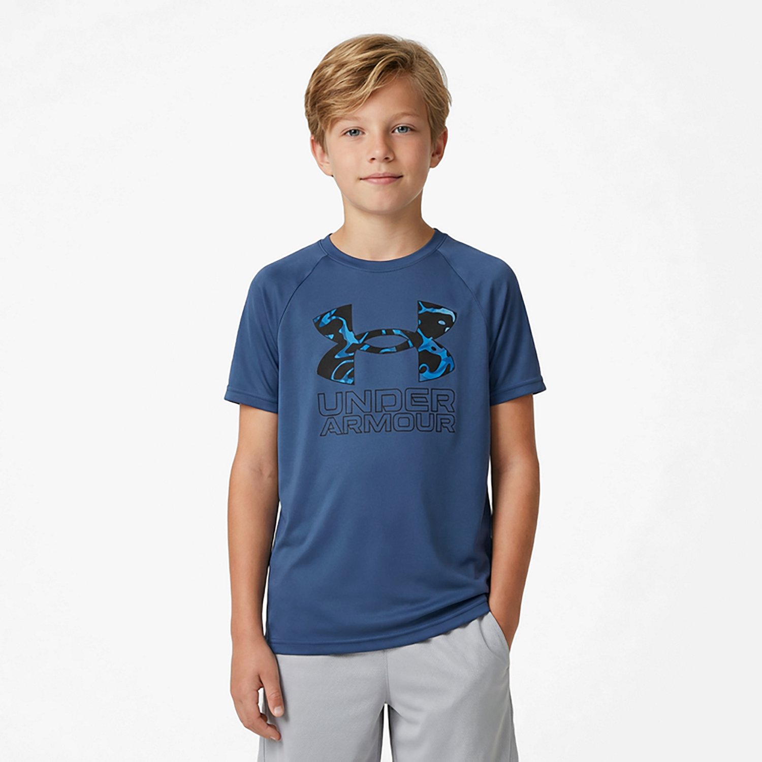 Under Armour Boys' Hybrid Printed Short Sleeve T-shirt                                                                           - view number 2