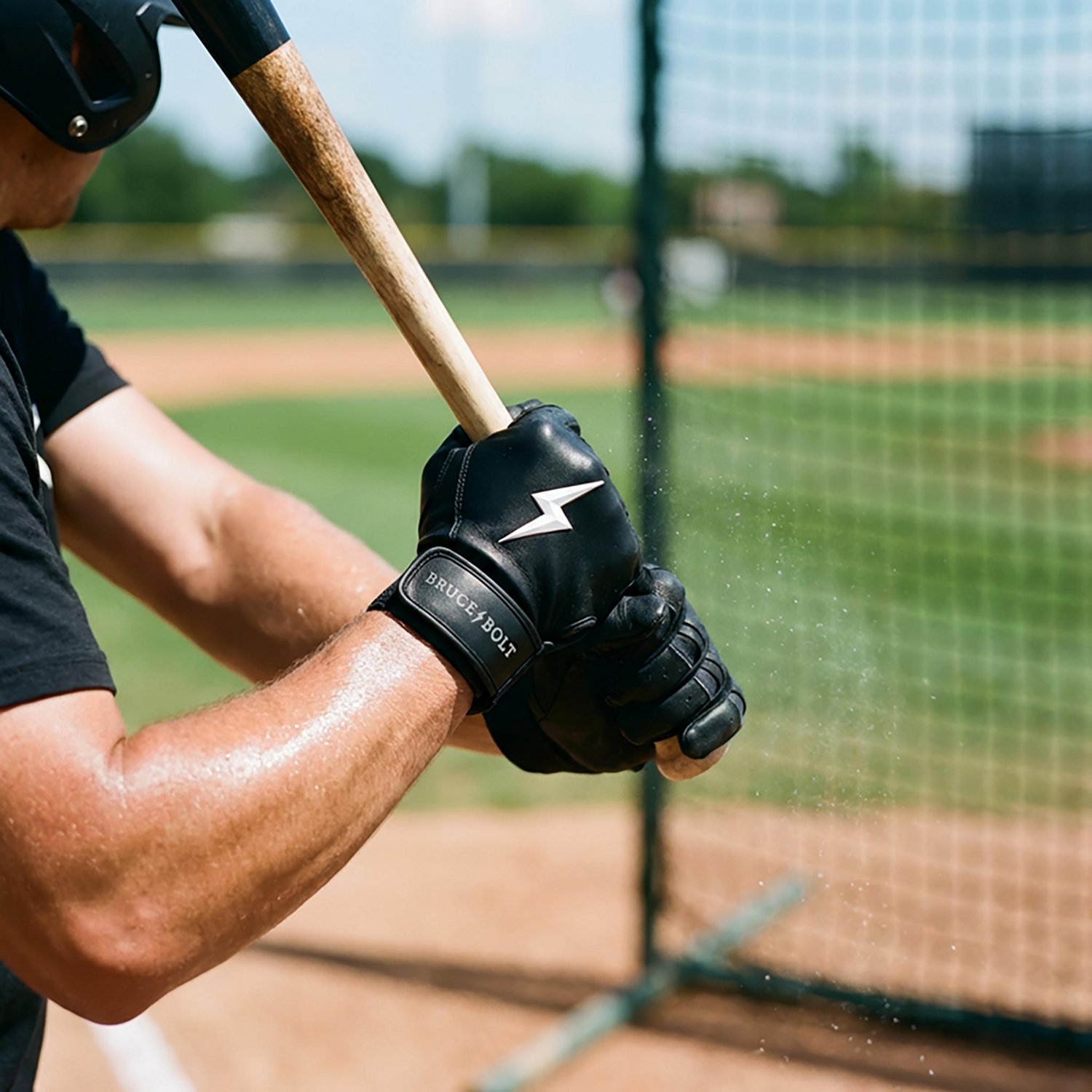 BRUCE BOLT Adults' Premium Pro Short Cuff Batting Gloves                                                                         - view number 4