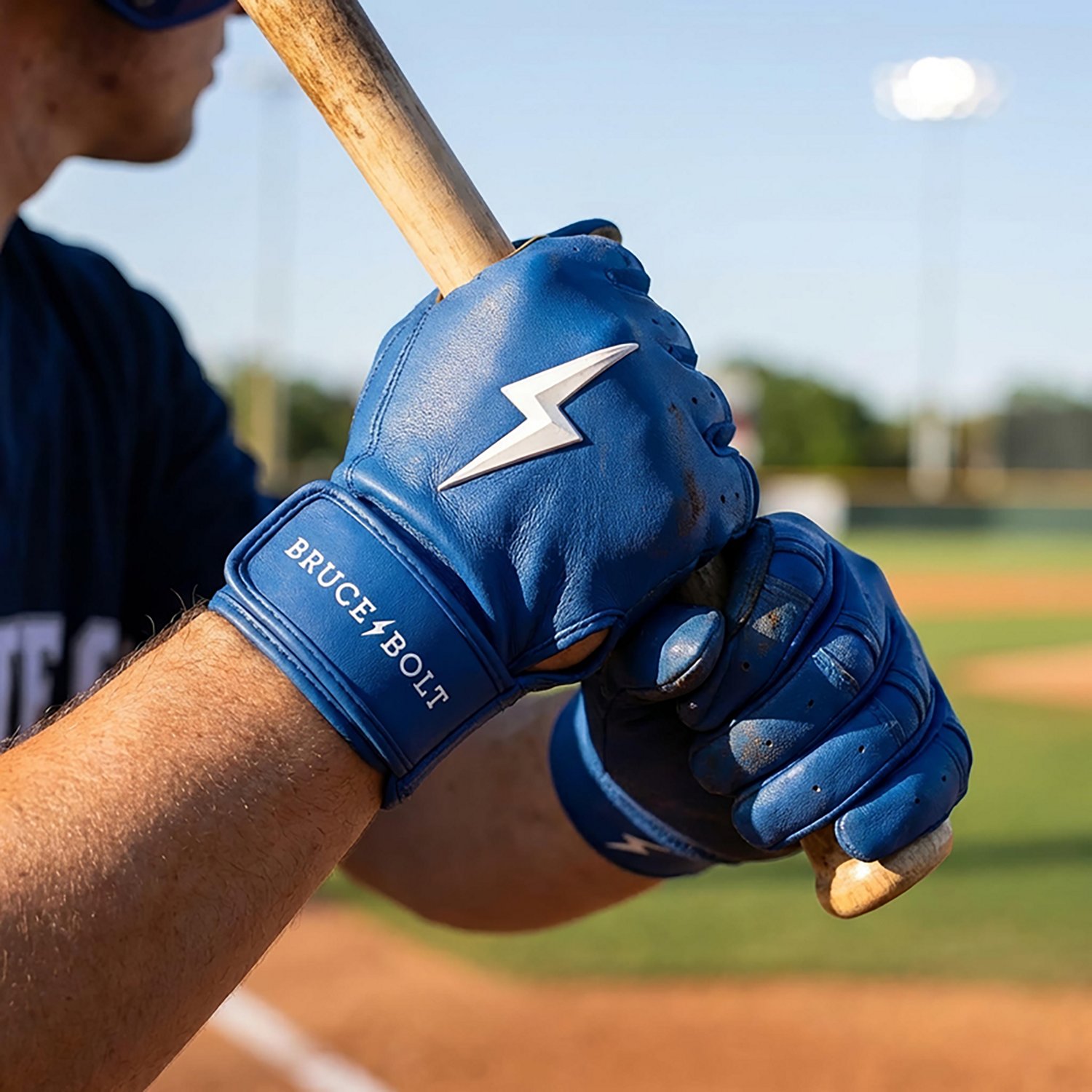 BRUCE BOLT Adults' Premium Pro Short Cuff Batting Gloves                                                                         - view number 5