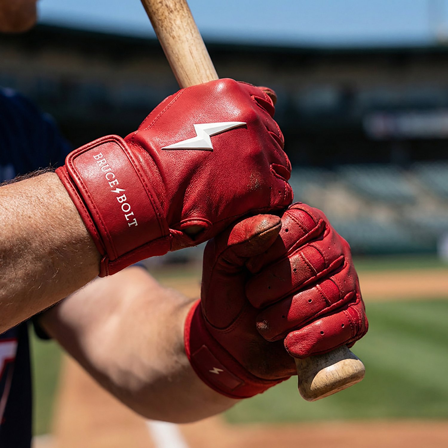 BRUCE BOLT Adults' Premium Pro Short Cuff Batting Gloves                                                                         - view number 5