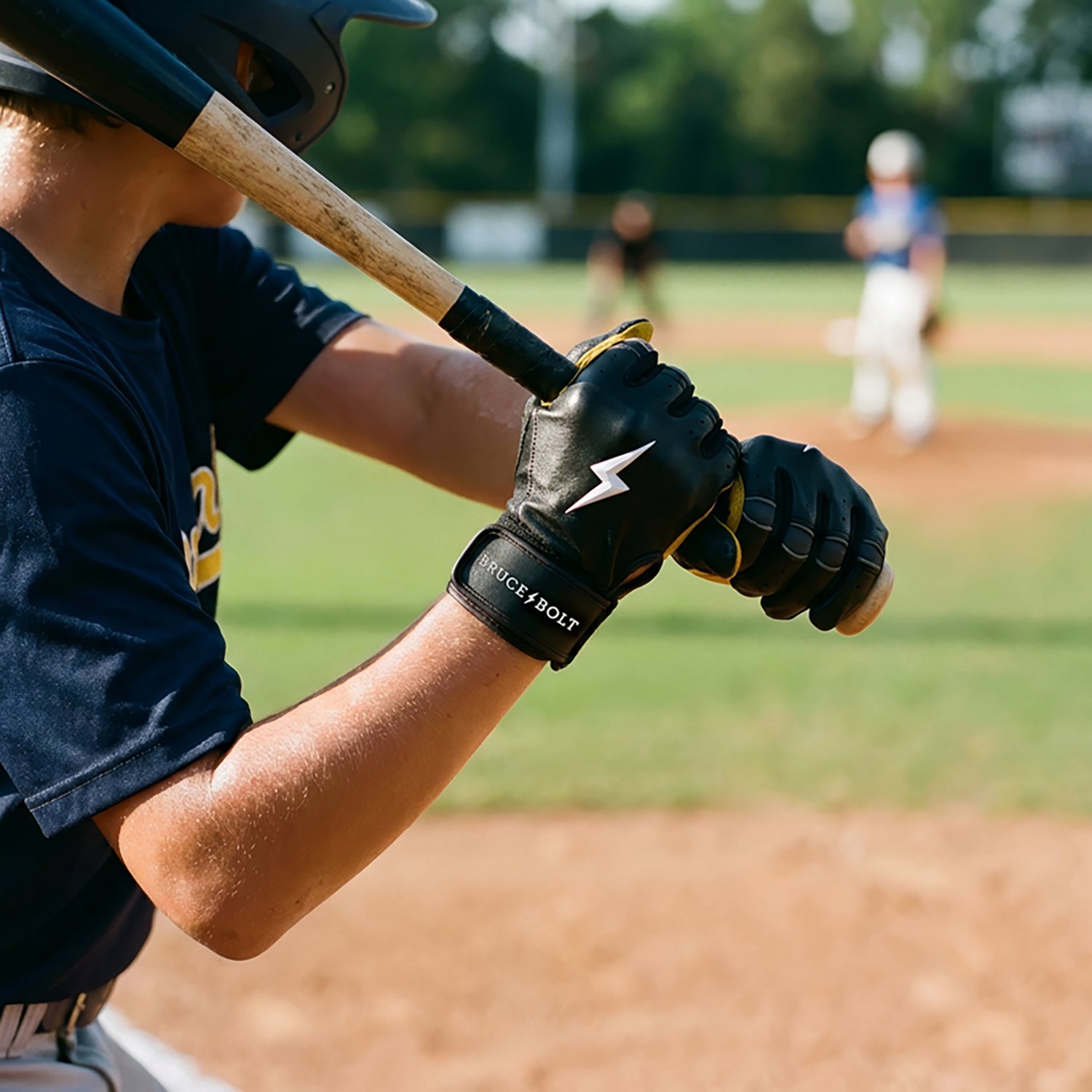 BRUCE BOLT Youth Premium Pro Short Cuff Batting Gloves                                                                           - view number 5