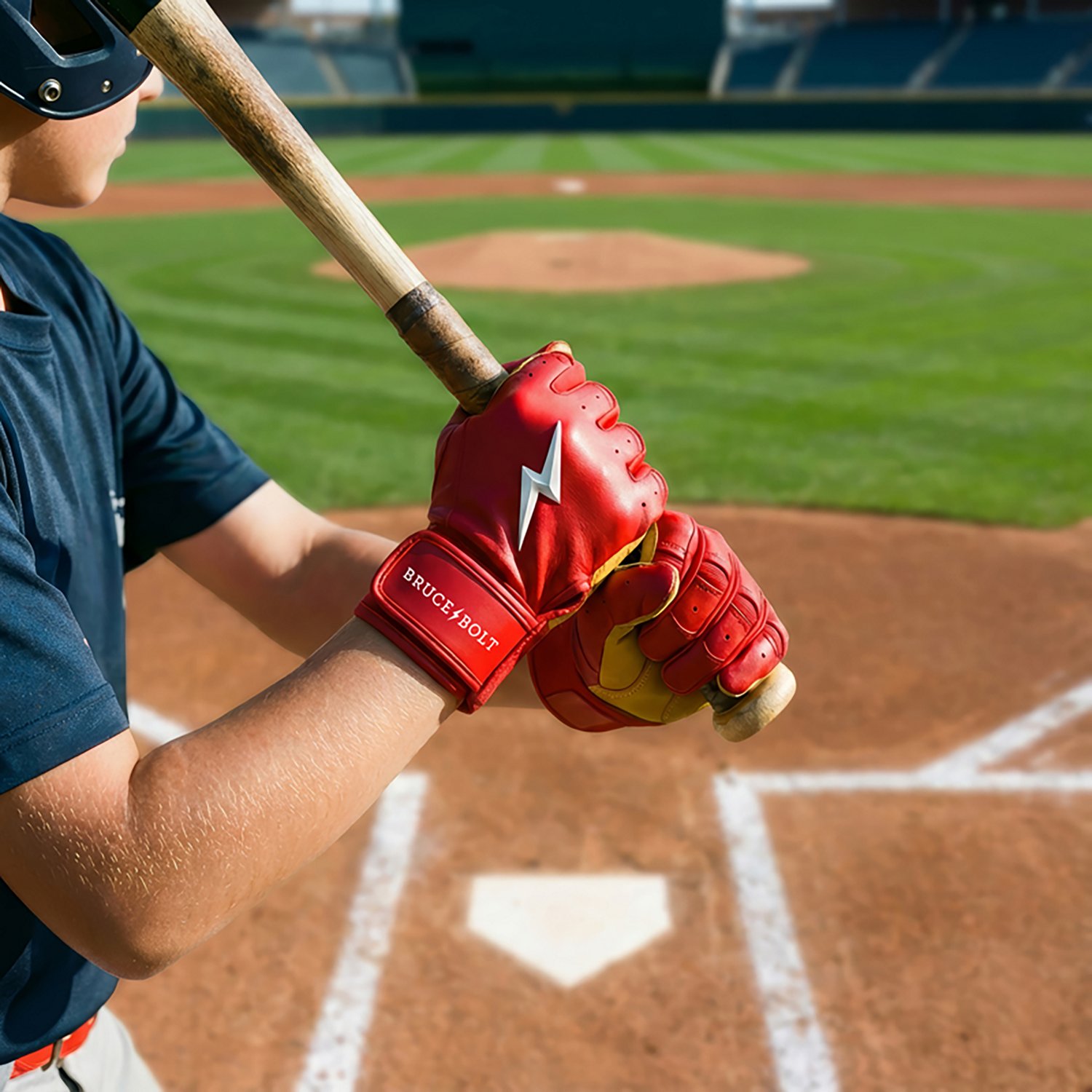 BRUCE BOLT Youth Premium Pro Short Cuff Batting Gloves                                                                           - view number 4