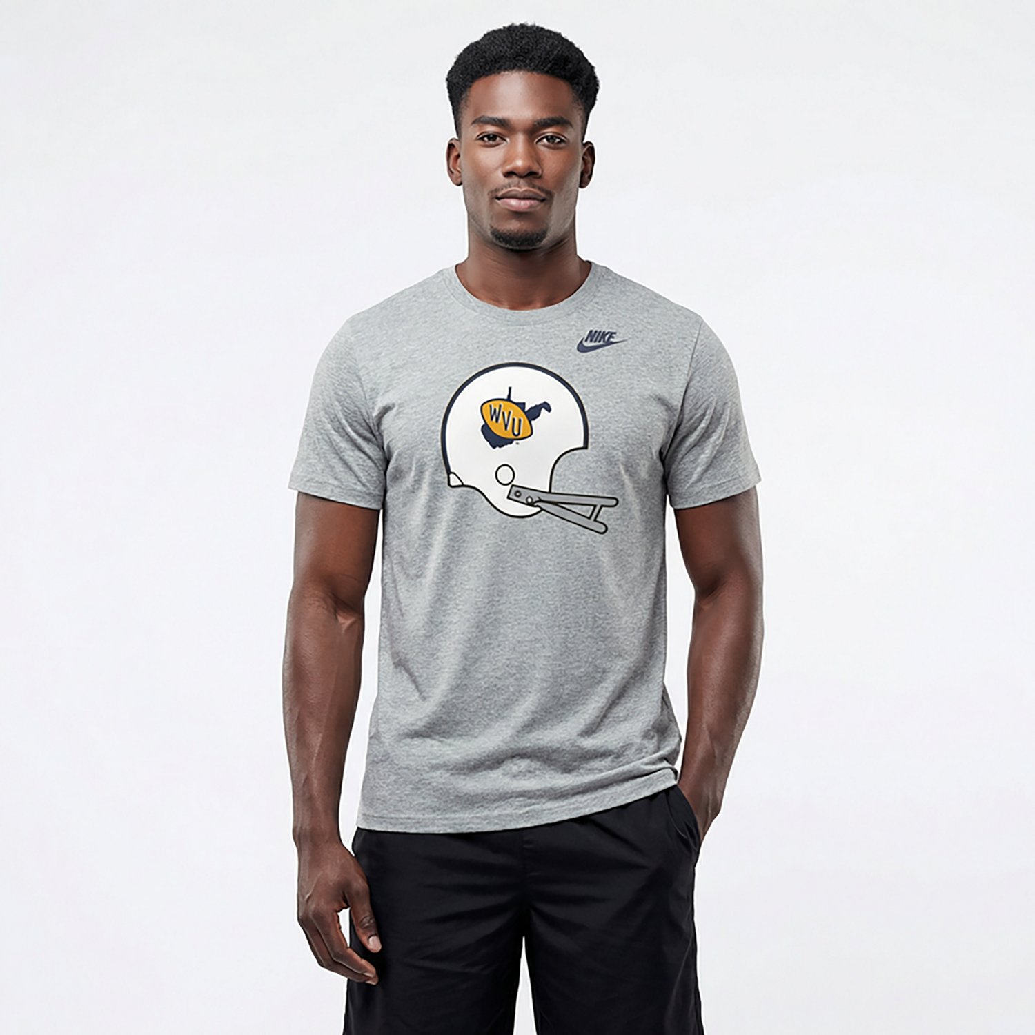 Nike Men's West Virginia Legacy Helmet Cotton T-shirt