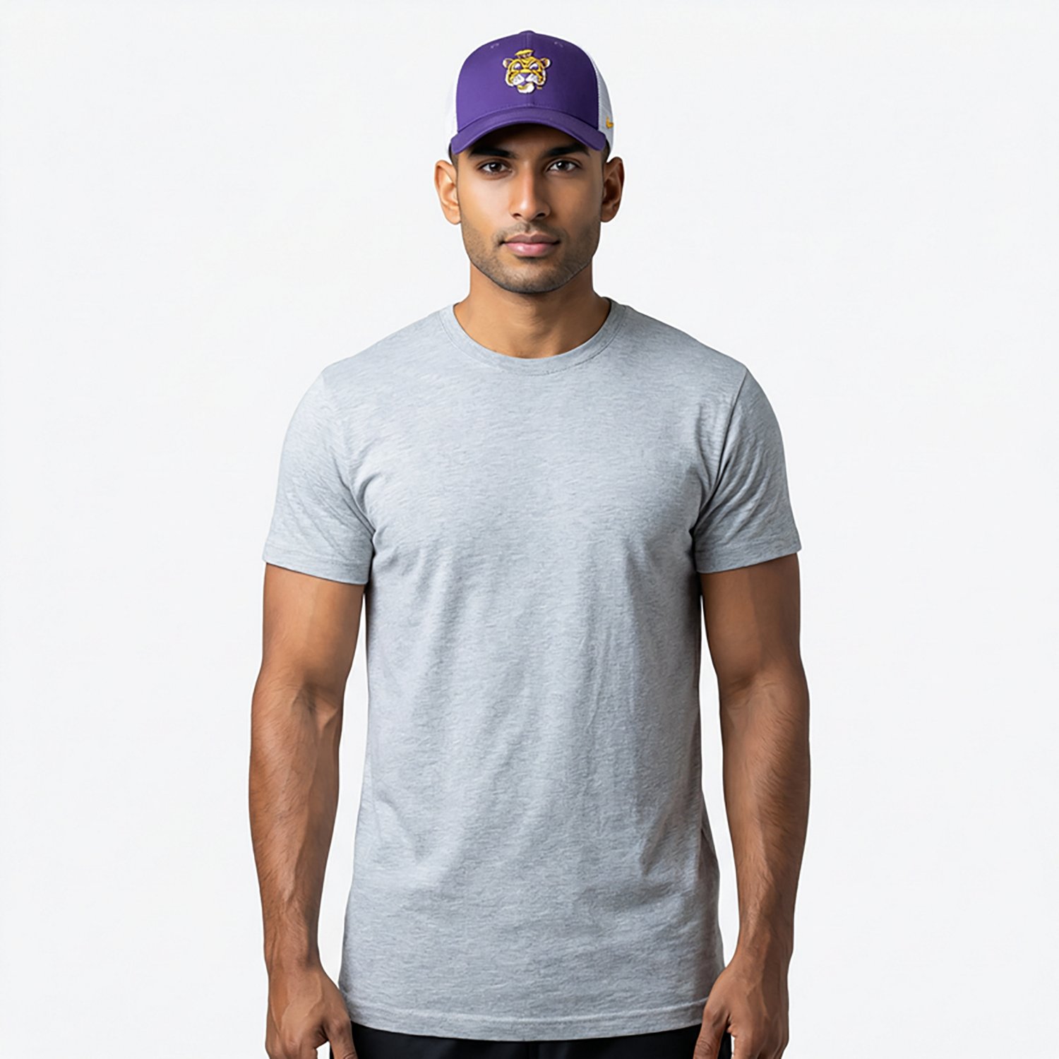 Nike LSU Legacy Logo Club Cap Unstructured Adjustable Meshback Cap - view number 4