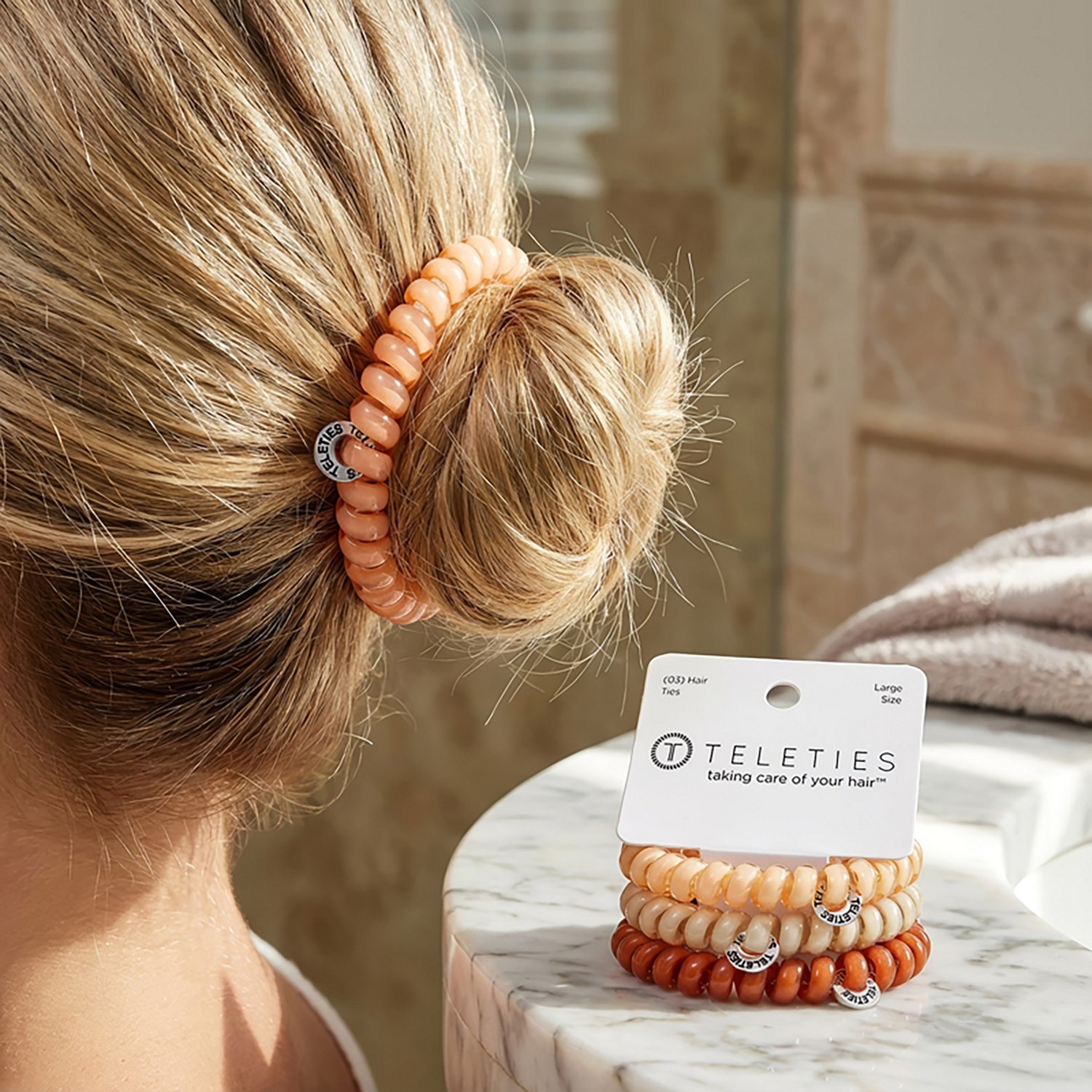 Teleties For the Love of Nudes Large Hair Coil - 3 Pack - view number 4