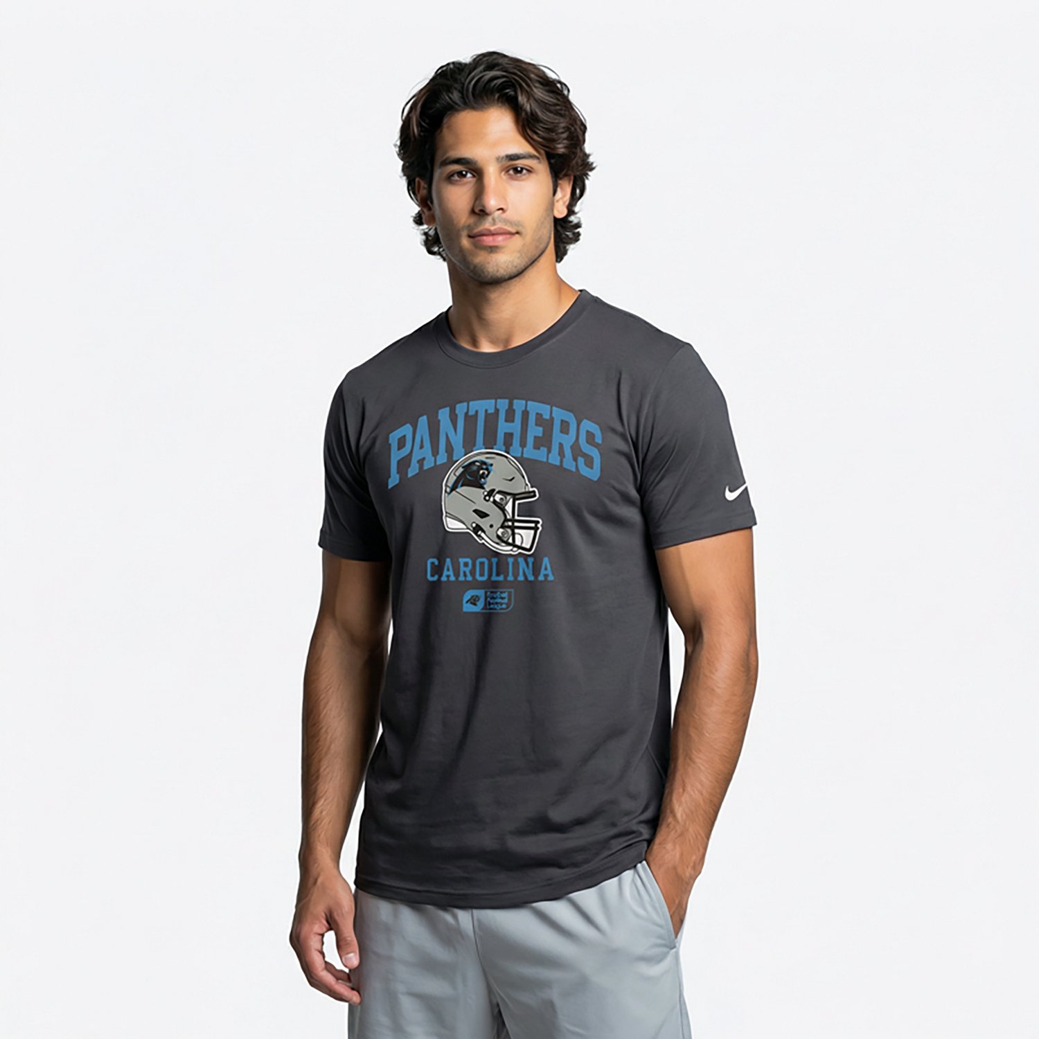 Nike Men's Panthers Helmet Essential T-shirt - view number 2