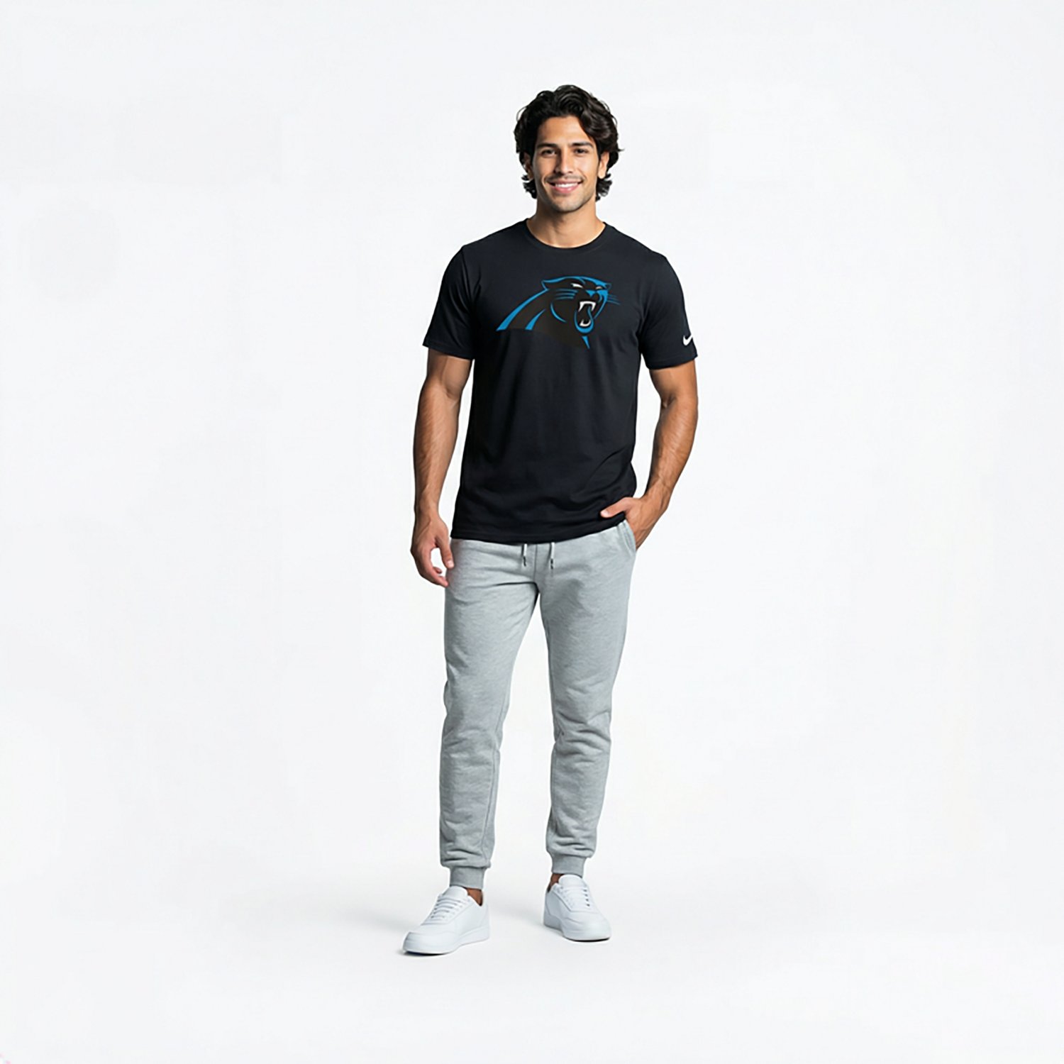 Nike Men's Panthers Logo Rewind T-shirt - view number 2