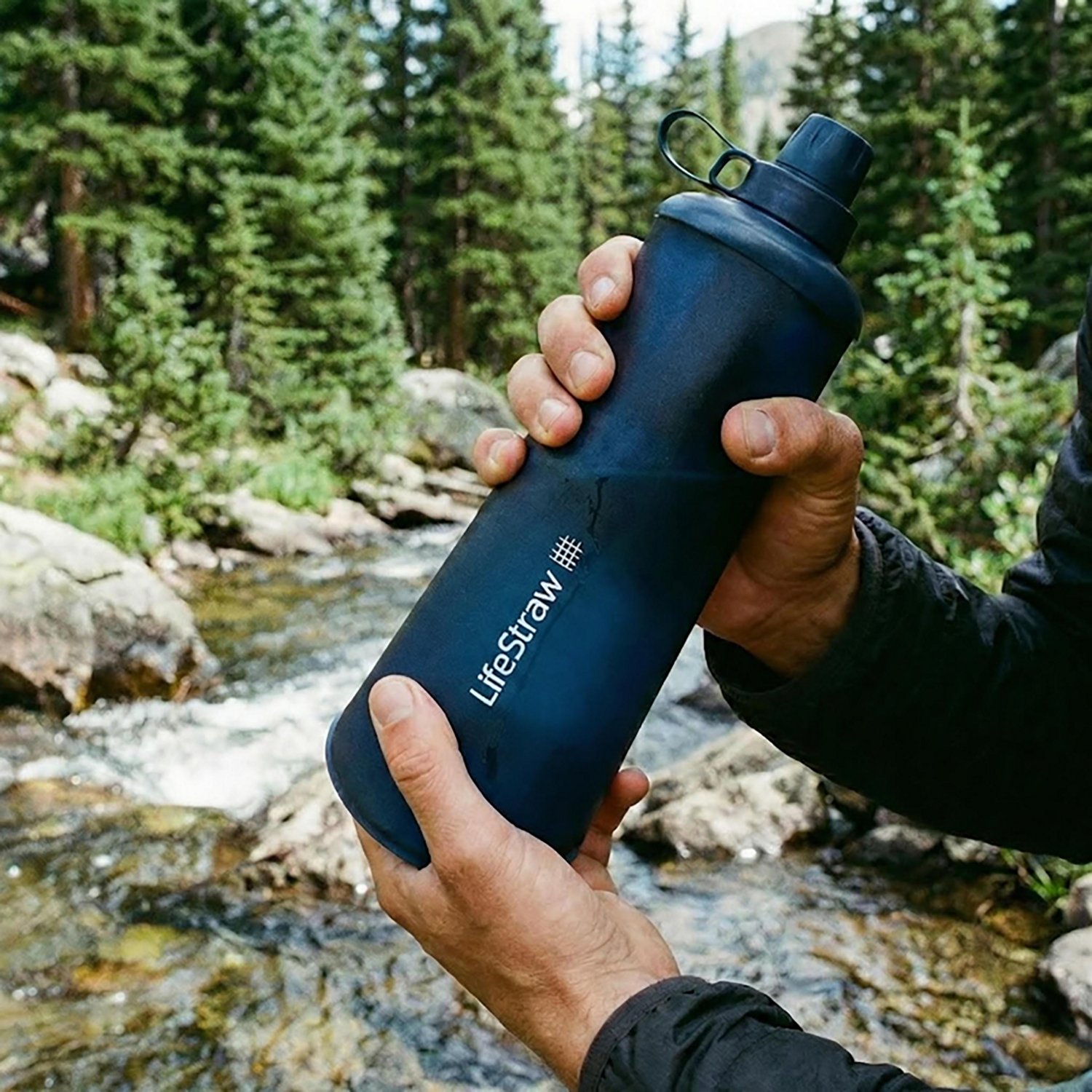 LifeStraw Peak Series Collapsible Squeeze Water Bottle 1L Filter System - view number 7