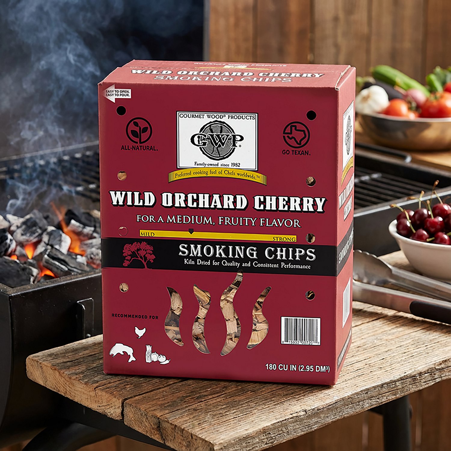 Gourmet Wood Wild Orchid Cherry 180 cu in Wood Chips | Academy