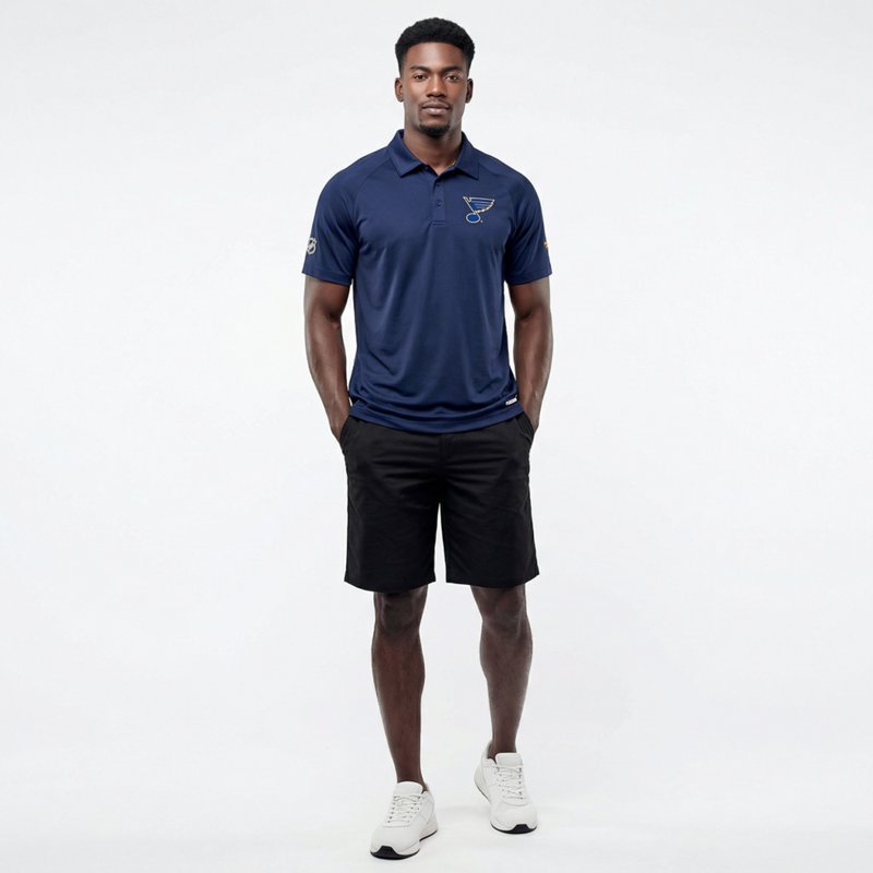 Fanatics Men's Blues AP Rink Polo Shirt